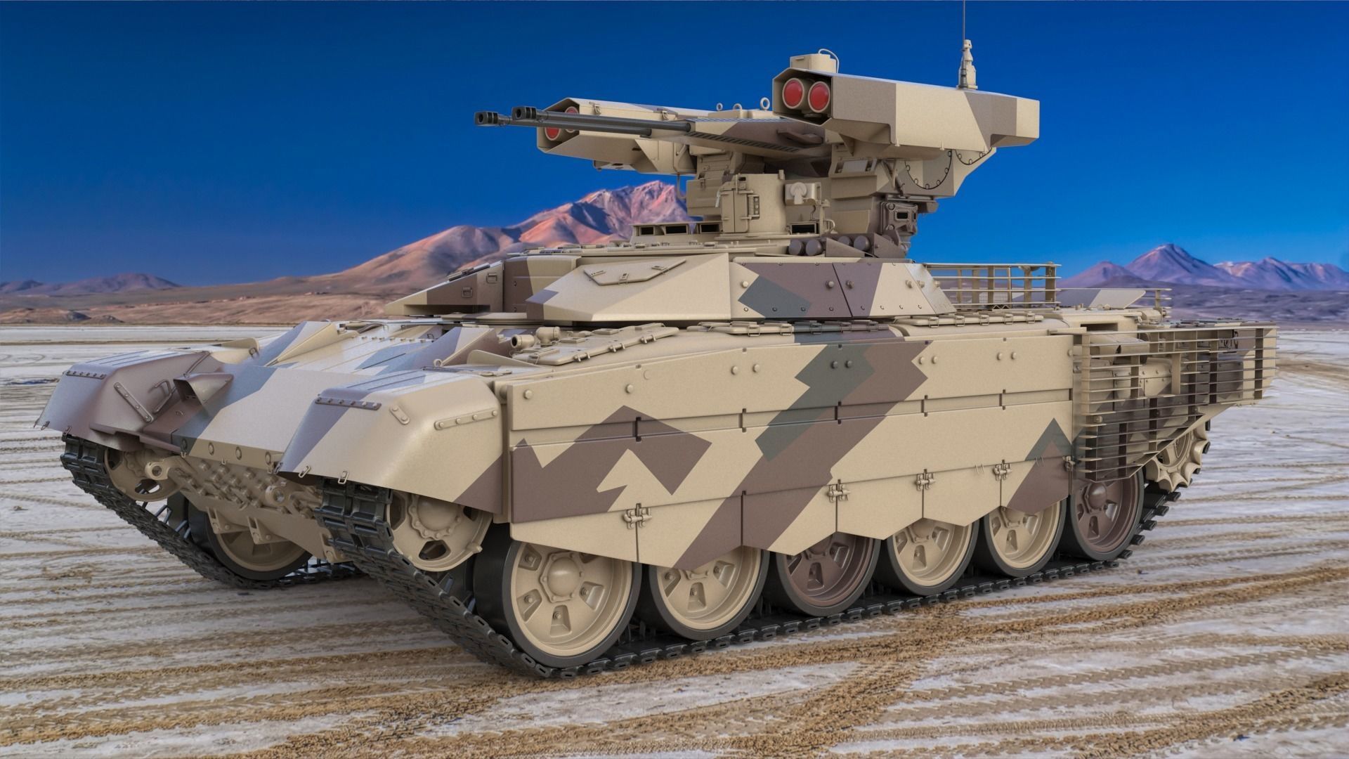 Tank Terminator BMPT 72 Desert 3D model_4