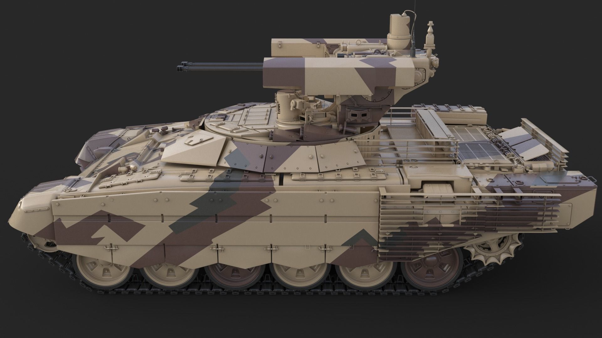 Tank Terminator BMPT 72 Desert 3D model_5