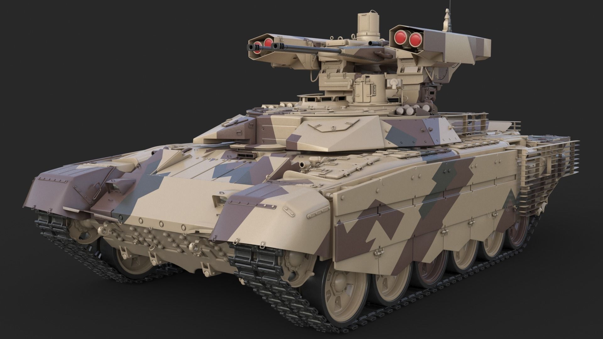 Tank Terminator BMPT 72 Desert 3D model_7