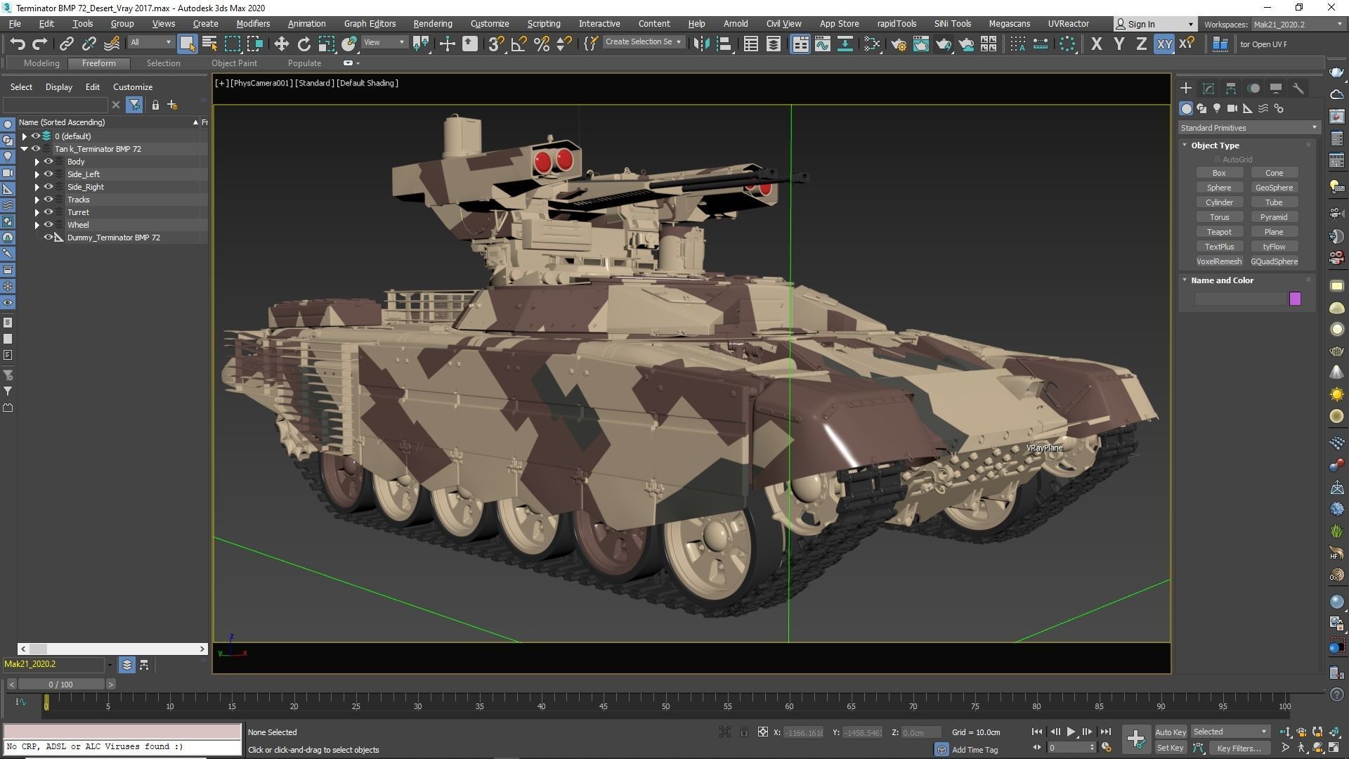 Tank Terminator BMPT 72 Desert 3D model_42