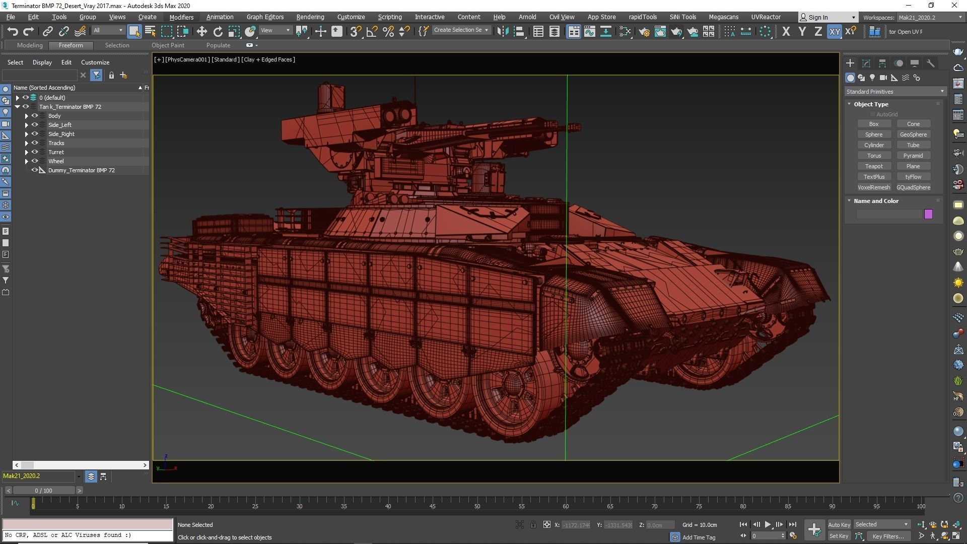 Tank Terminator BMPT 72 Desert 3D model_43
