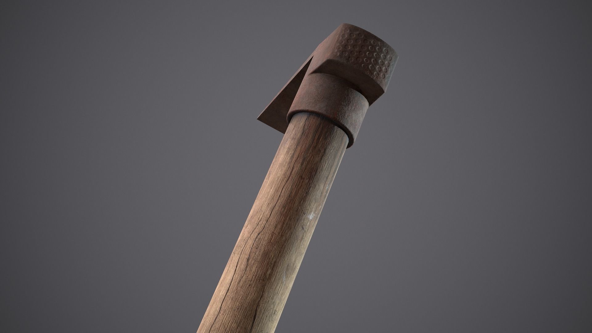 Hammer Old Low-poly 3D model_7