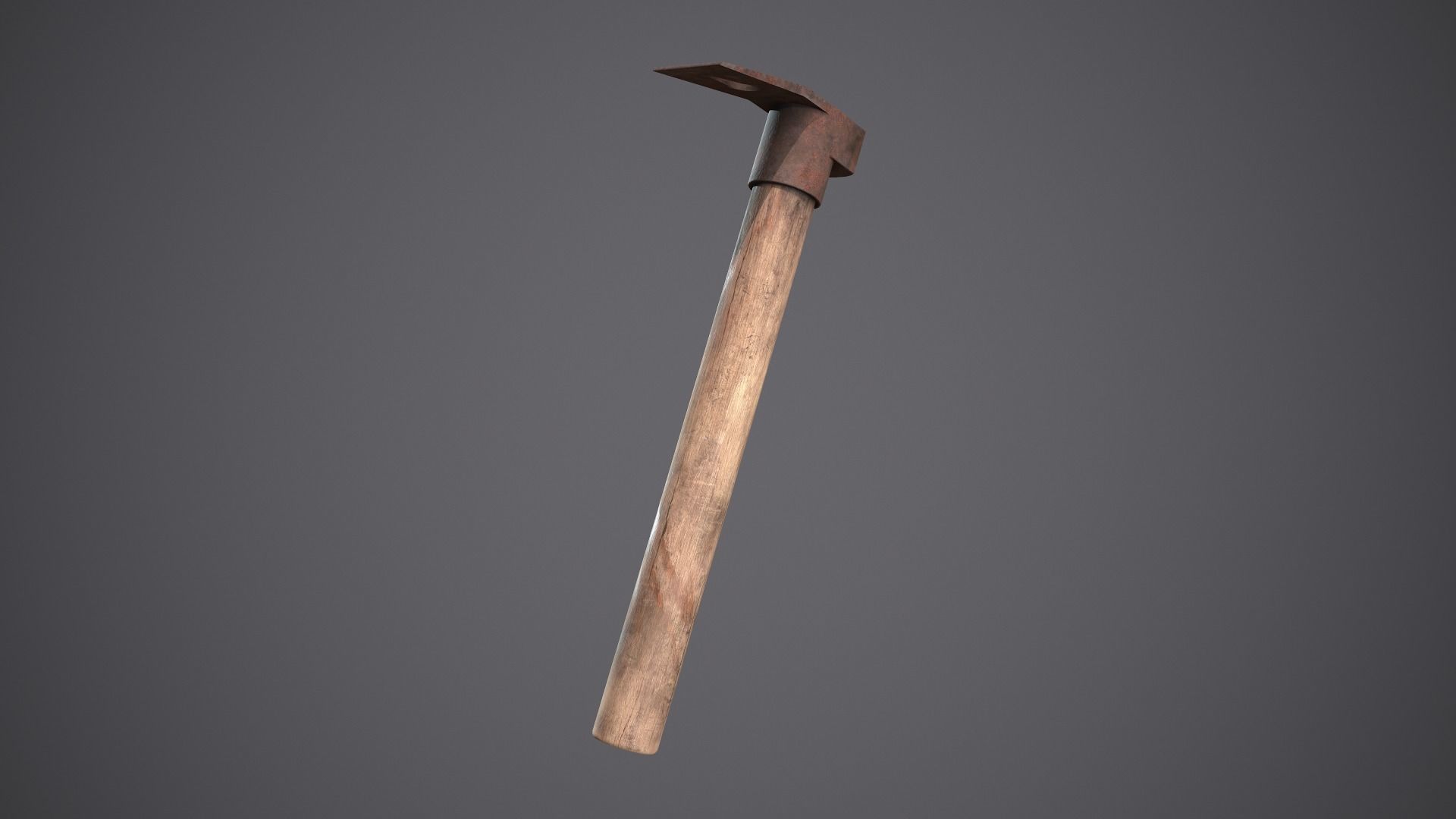 Hammer Old Low-poly 3D model_5