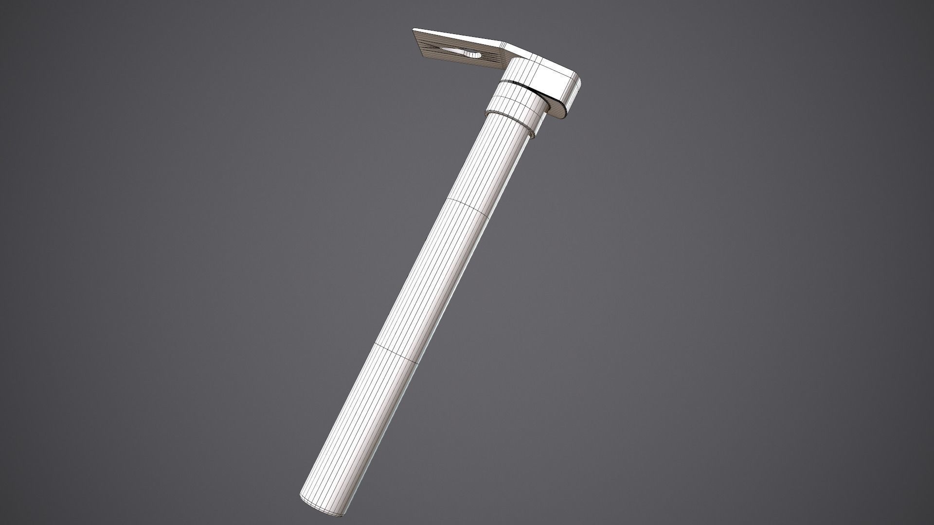 Hammer Old Low-poly 3D model_10
