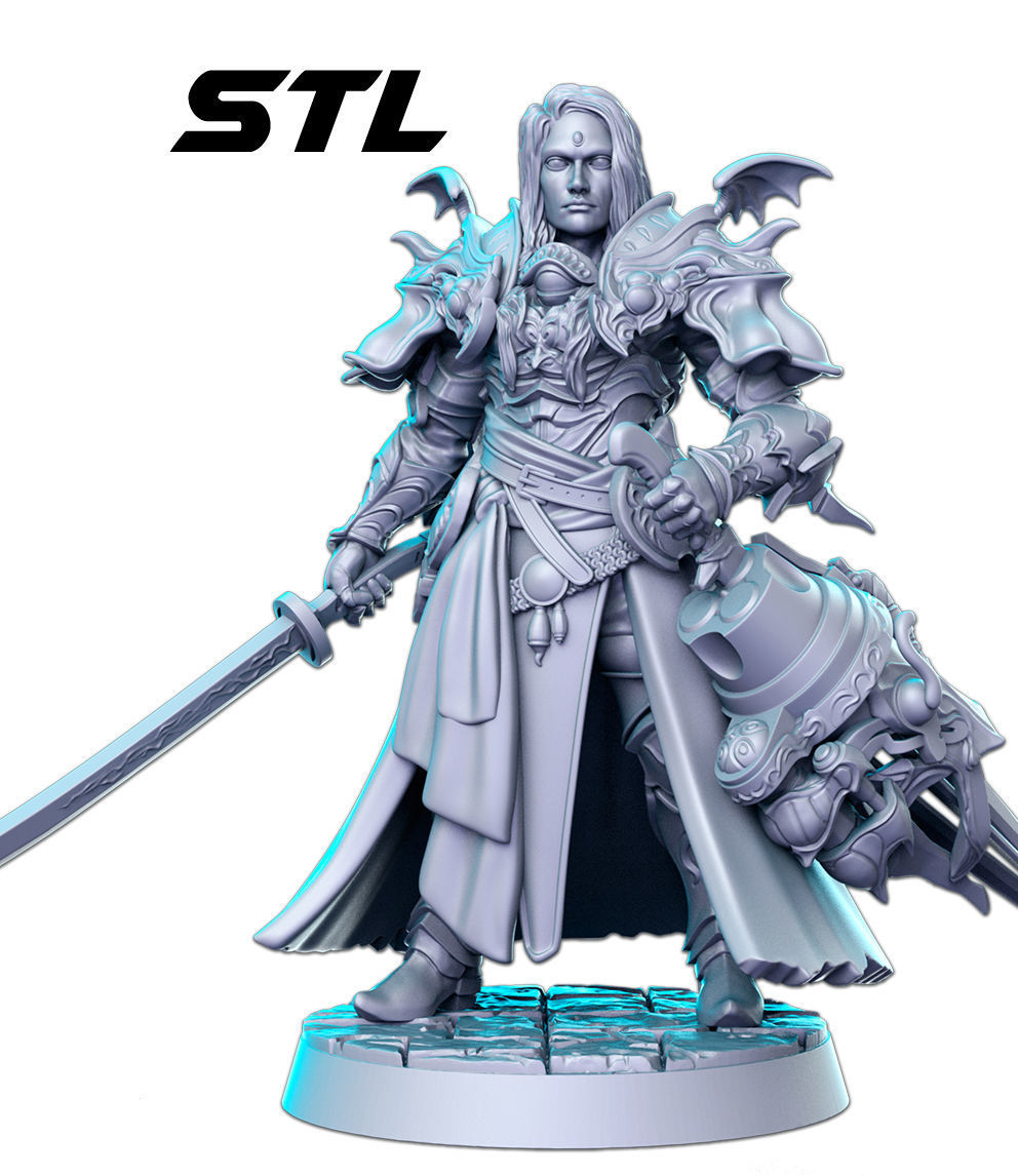 Zenos Final Fantasy 32mm Pre-supported 3D print model_1