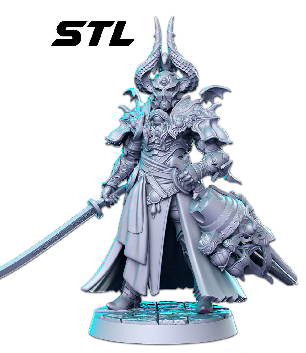 Zenos Final Fantasy 32mm Pre-supported 3D print model_3