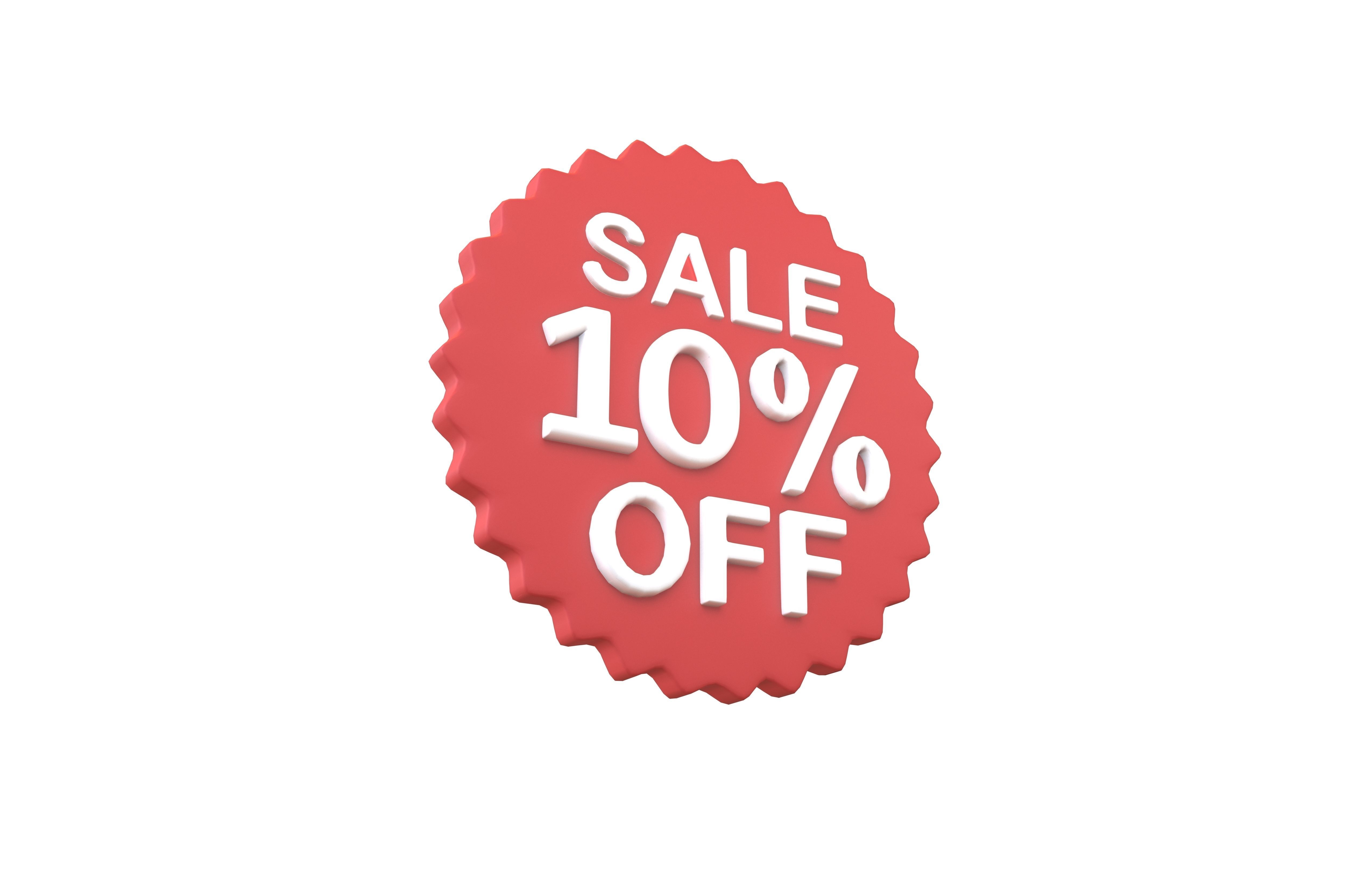 Sale Icon v3 001 Low-poly 3D model_3