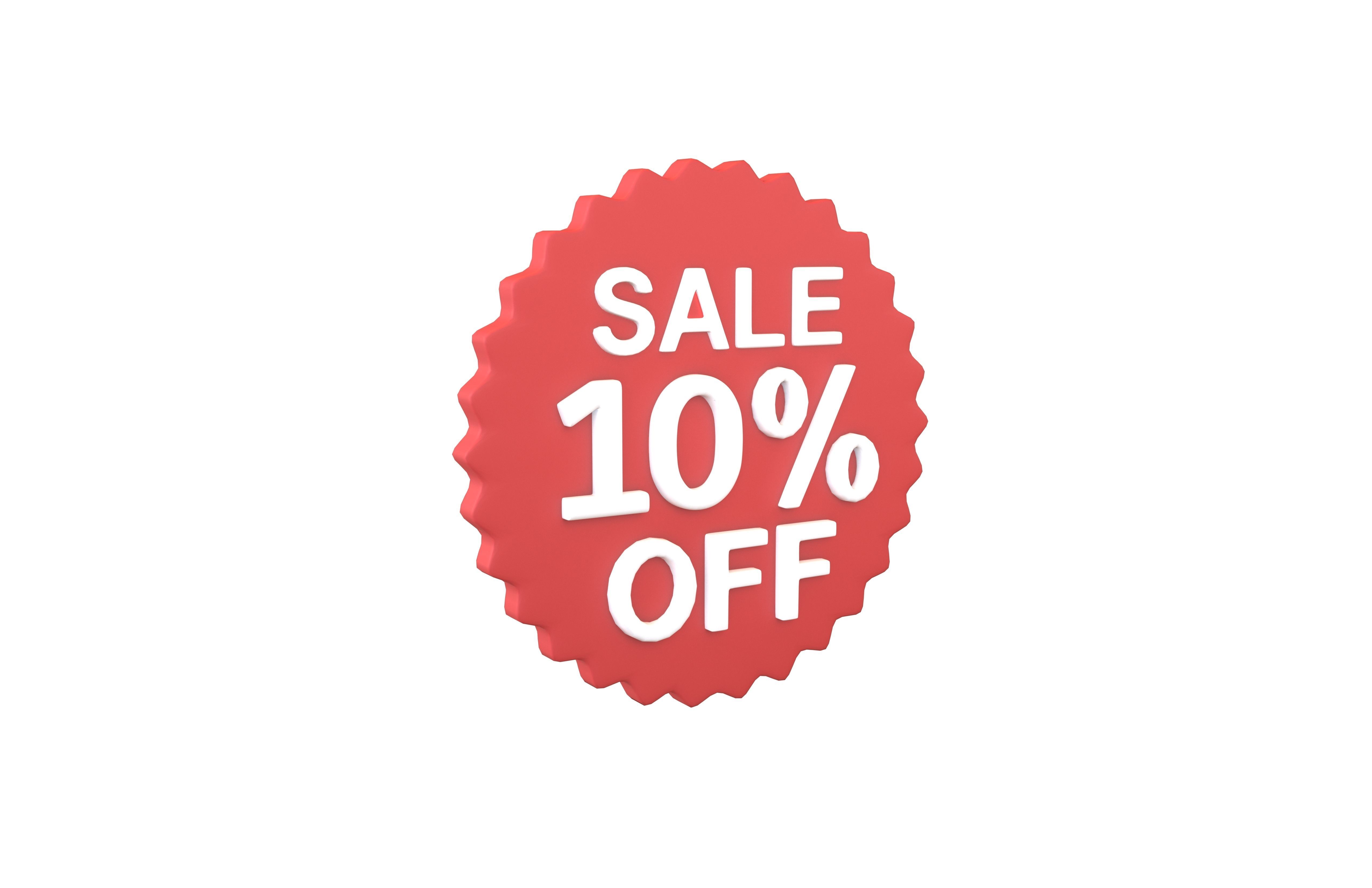 Sale Icon v3 001 Low-poly 3D model_1