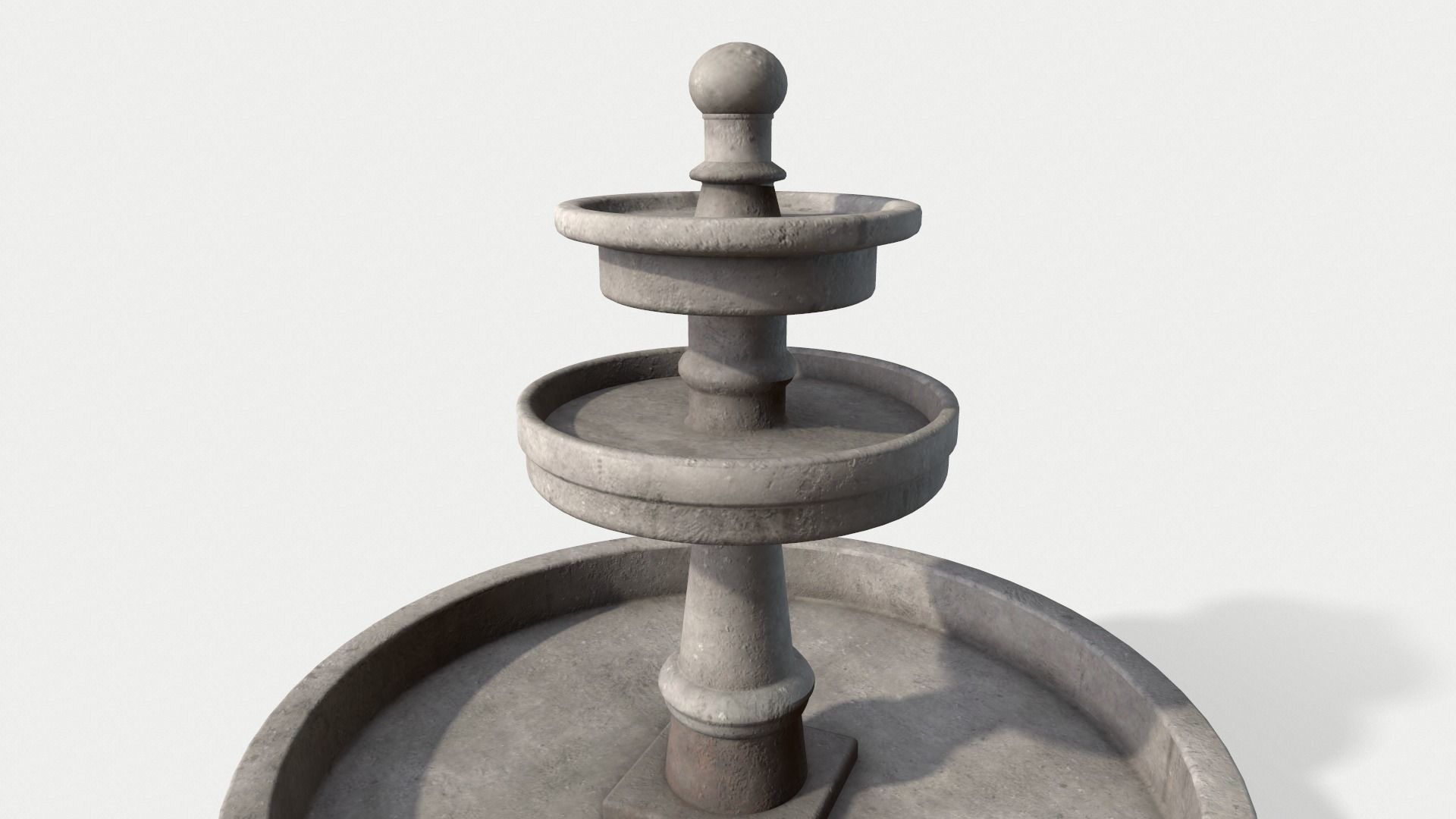 Fountain Low-poly 3D model_2
