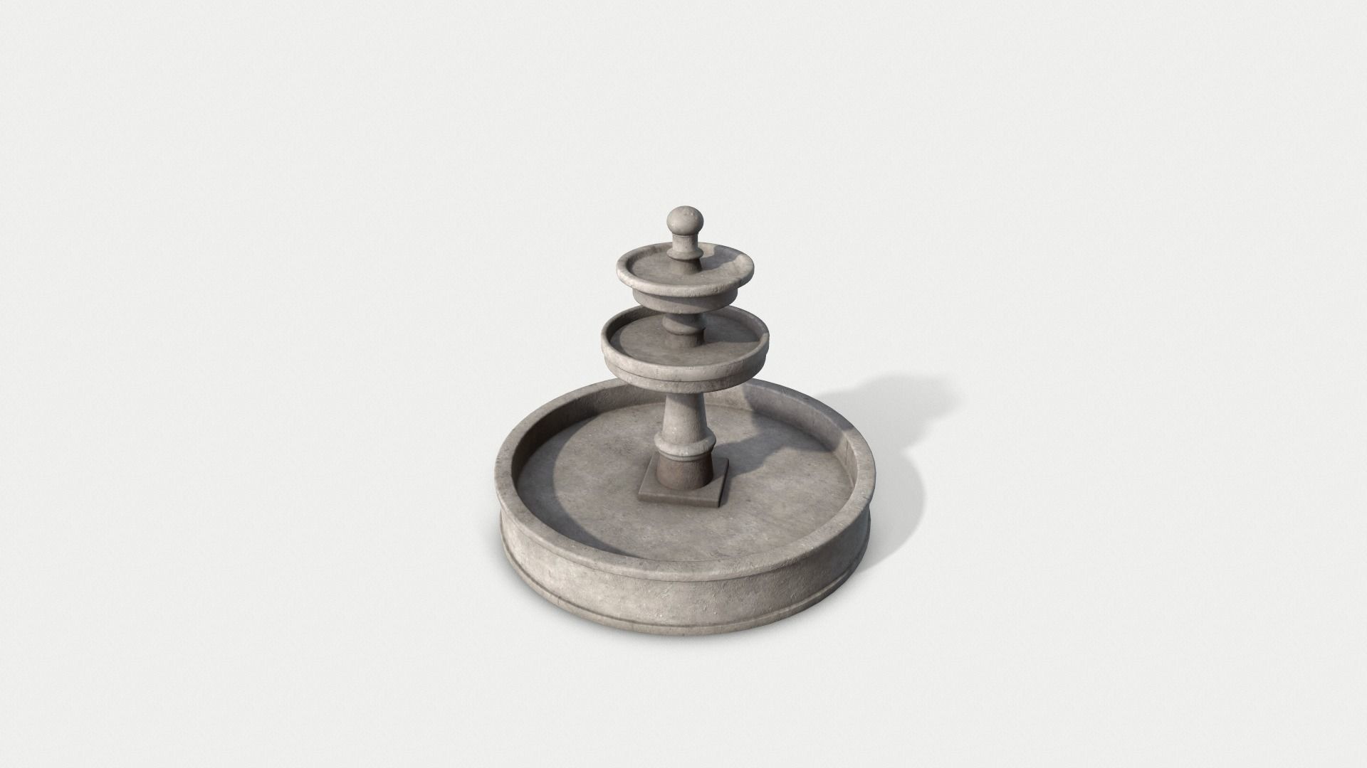 Fountain Low-poly 3D model_3