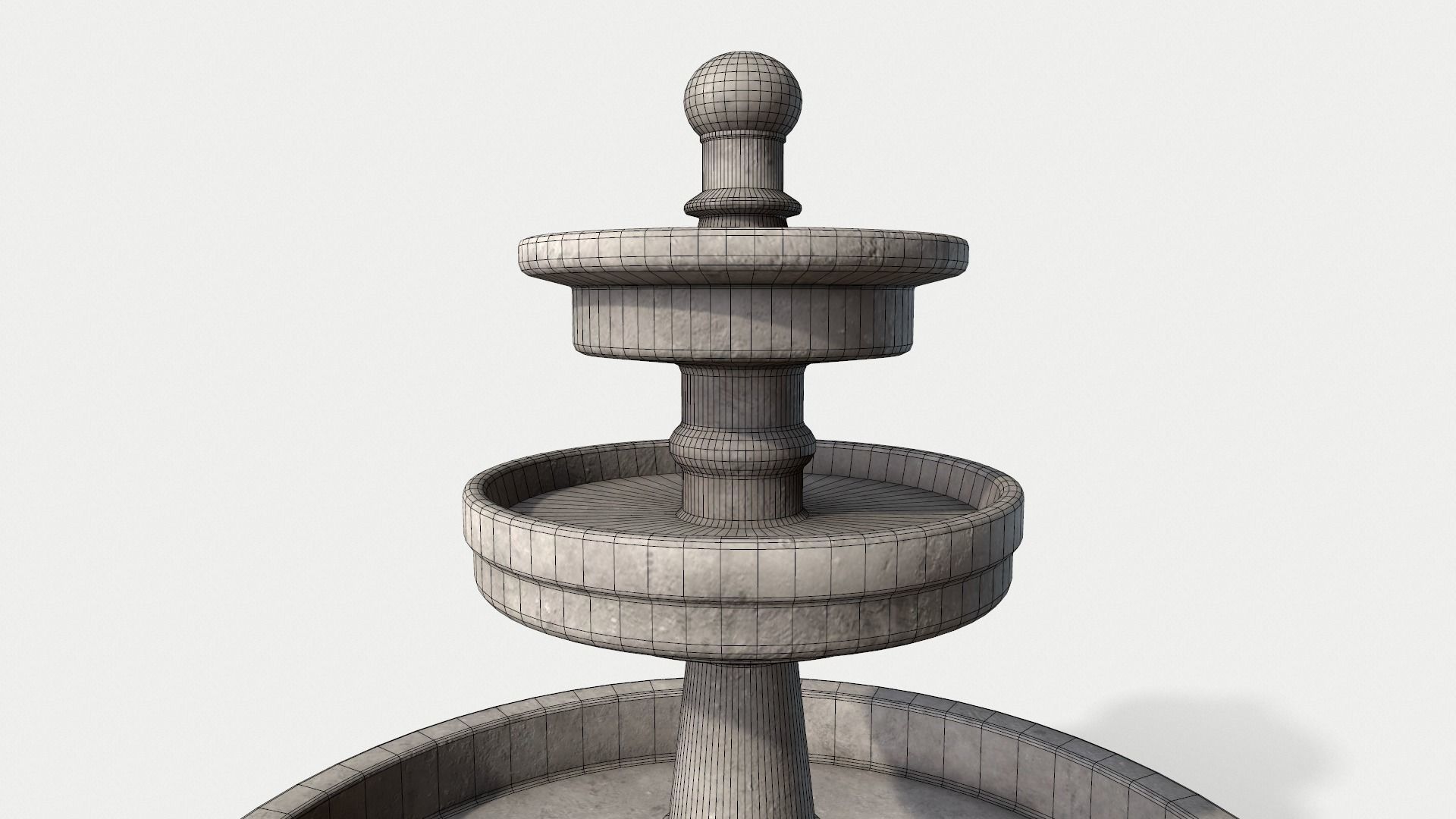 Fountain Low-poly 3D model_5