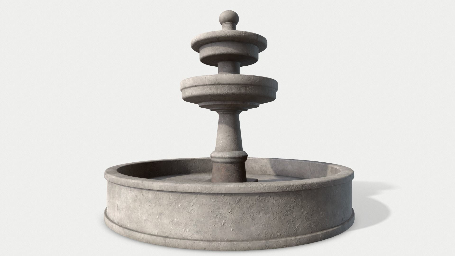 Fountain Low-poly 3D model_1