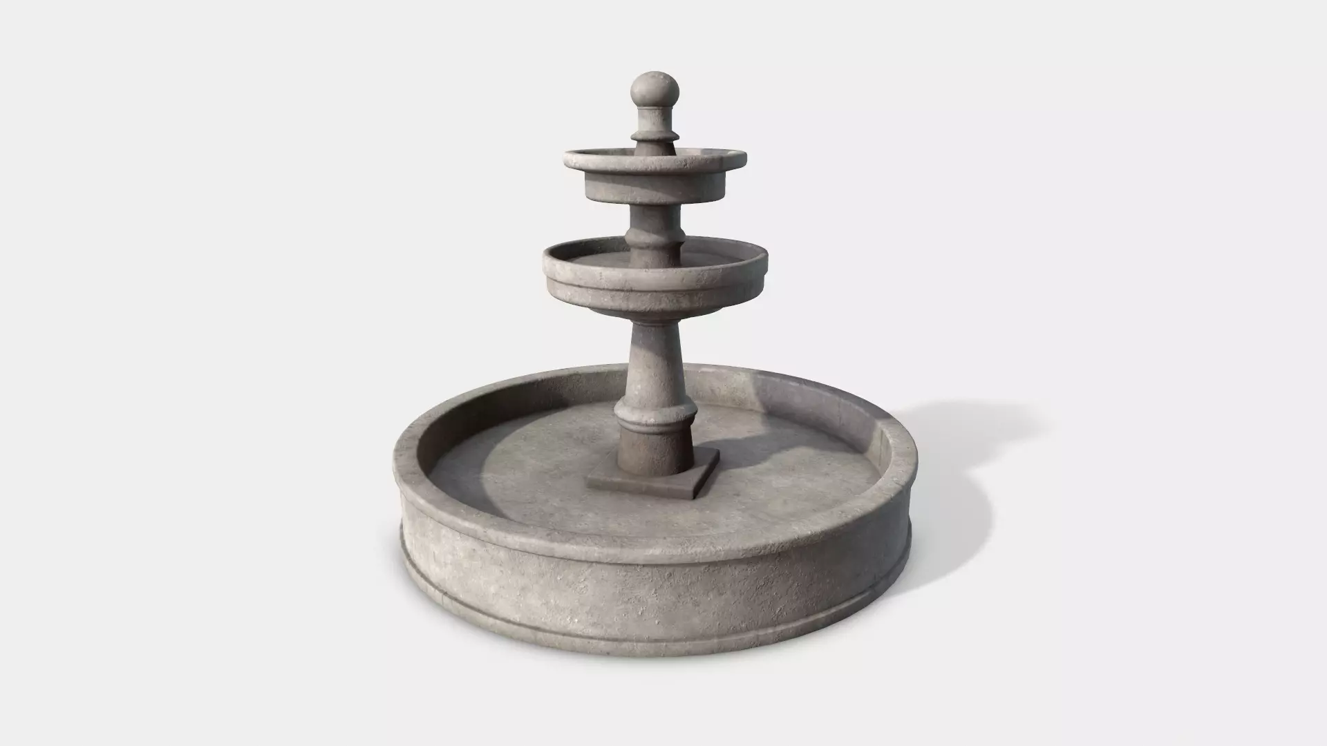 Fountain Low-poly 3D model_0
