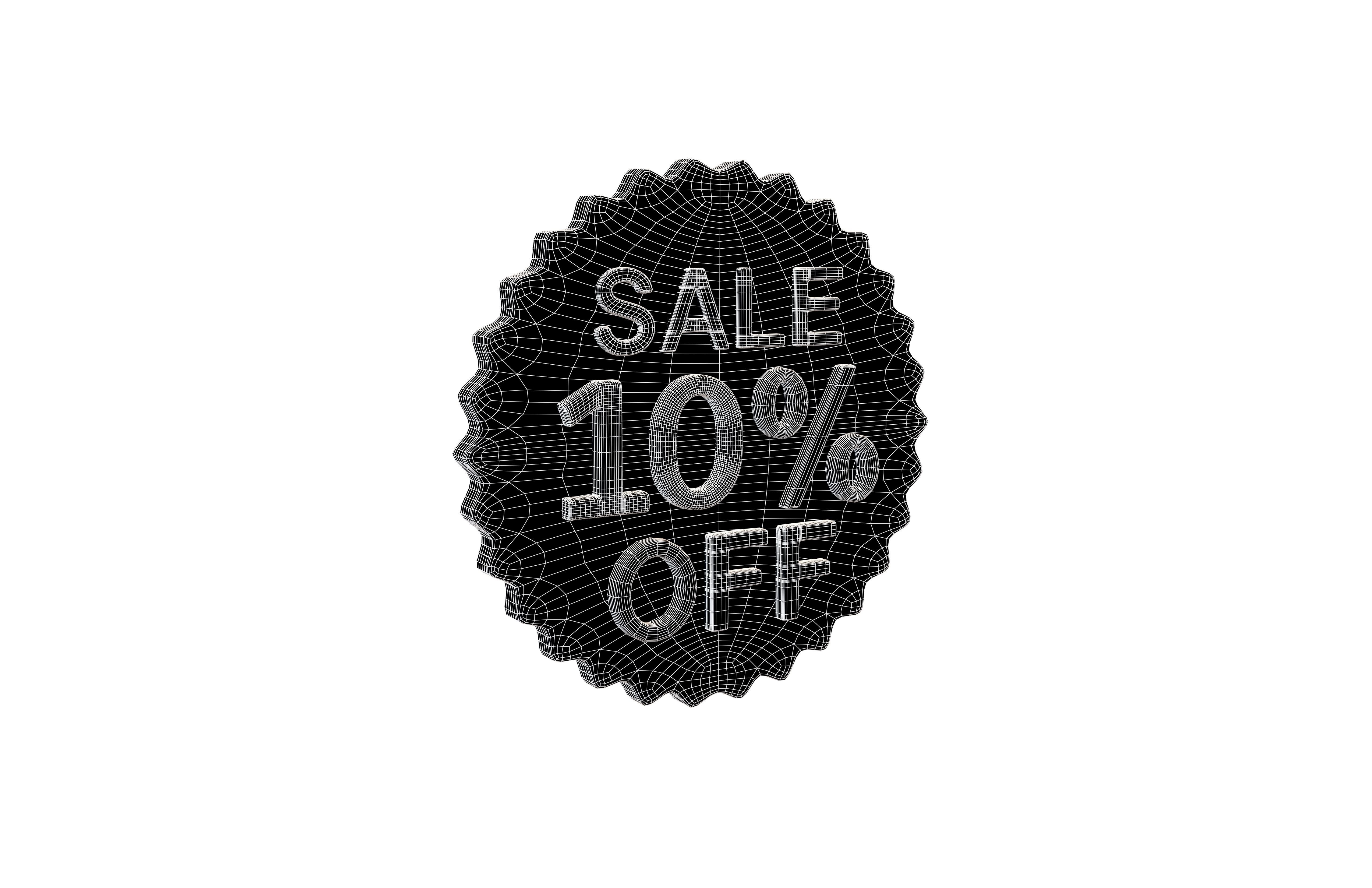 Sale Icon v3 003 Low-poly 3D model_4