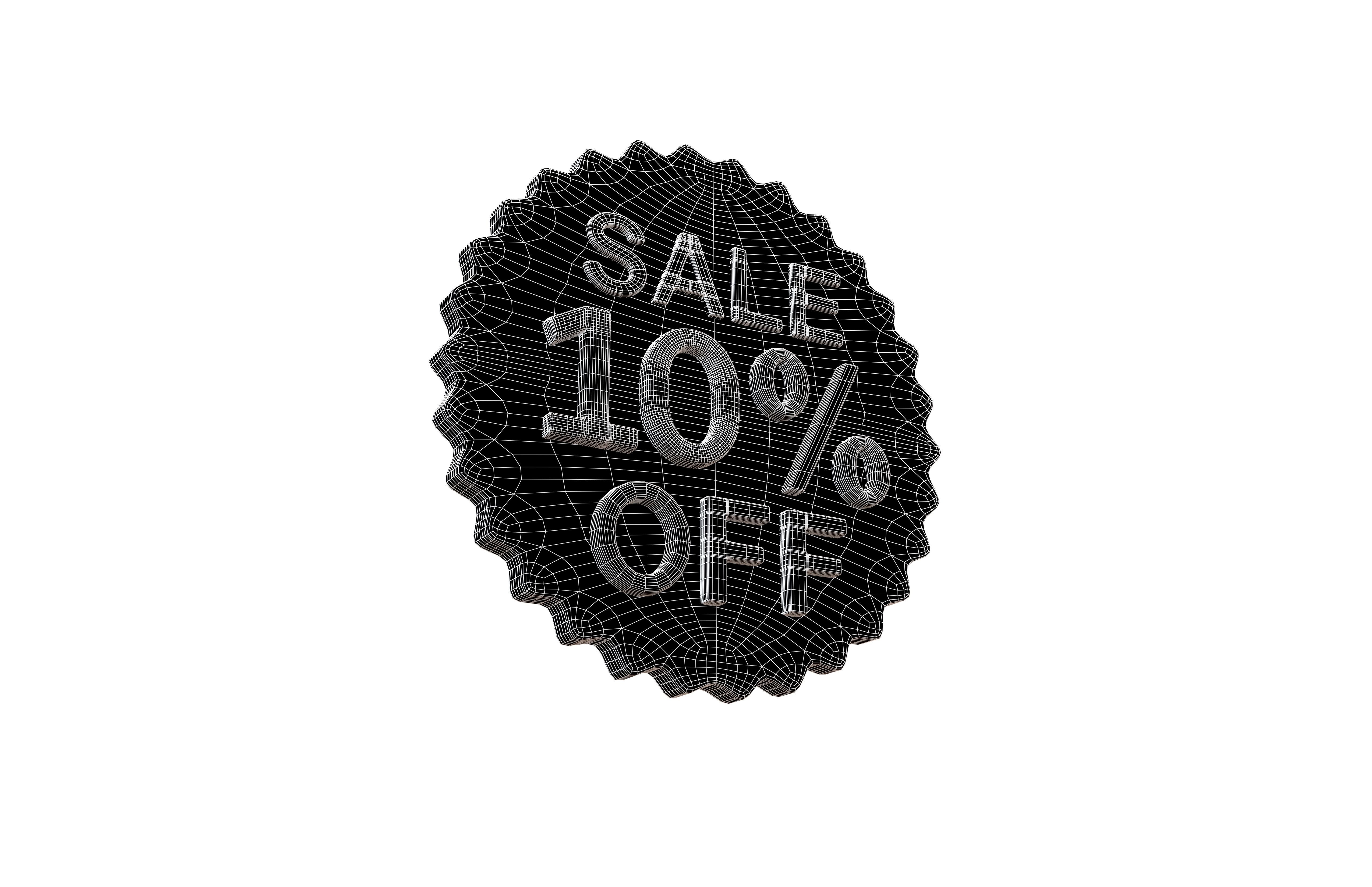 Sale Icon v3 003 Low-poly 3D model_6