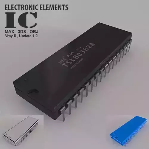 IC - TTL series 32-pin 3D model