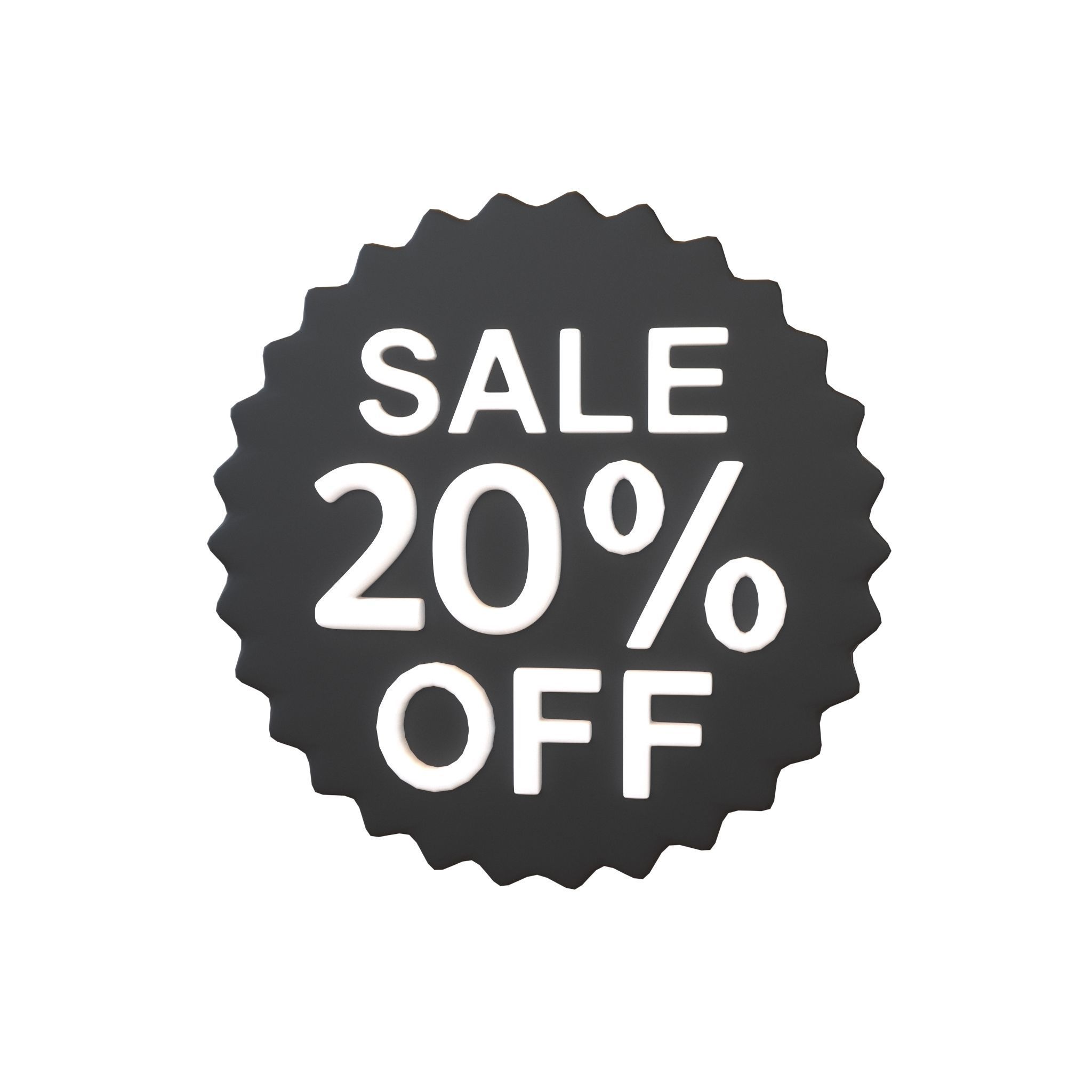 Sale Icon v4 003 Low-poly 3D model_11