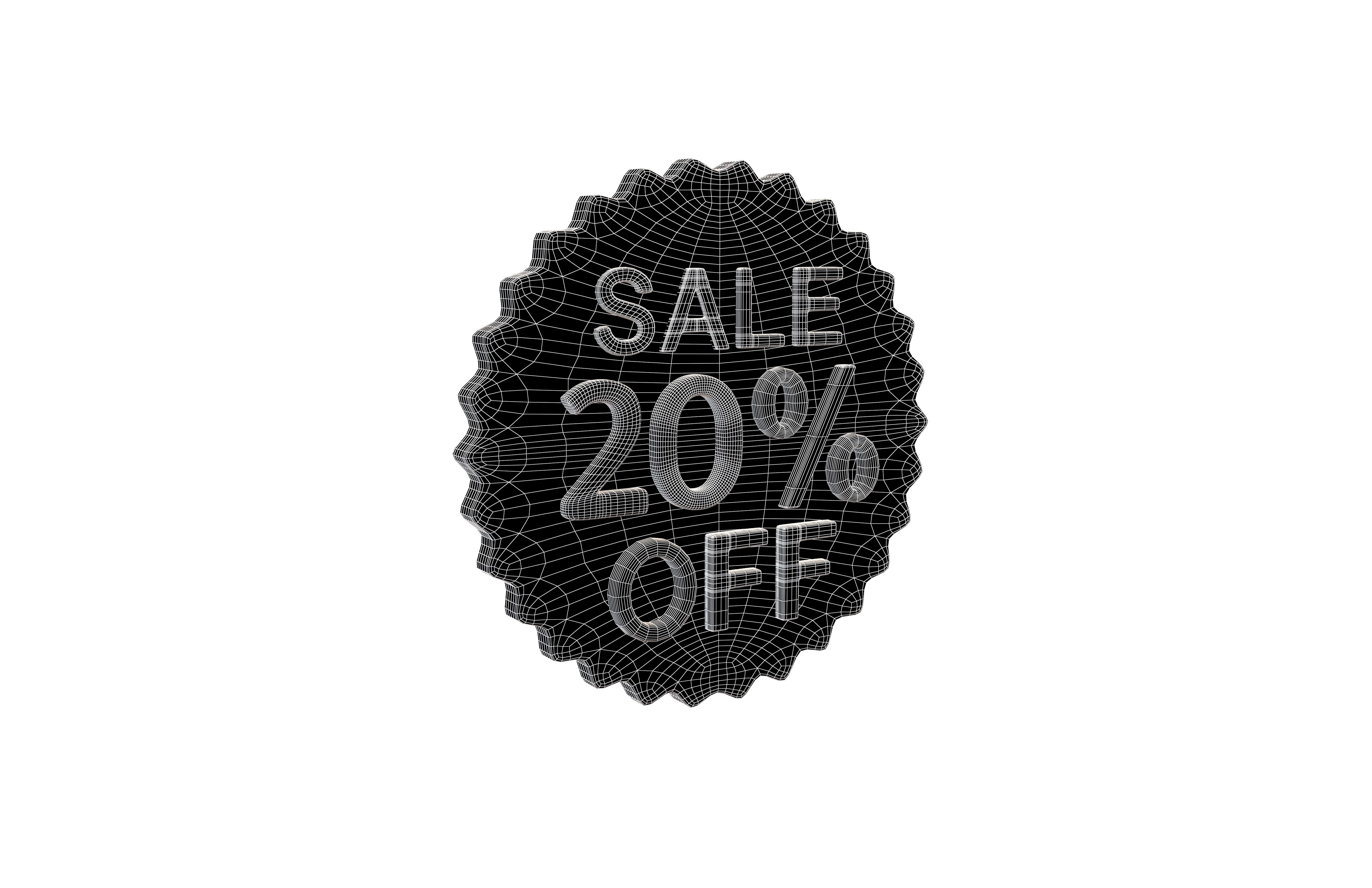 Sale Icon v4 003 Low-poly 3D model_14