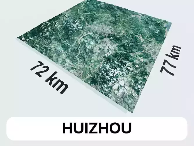 Huizhou China City Landscape 3D Model