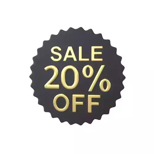 Sale Icon v4 004 Low-poly 3D model