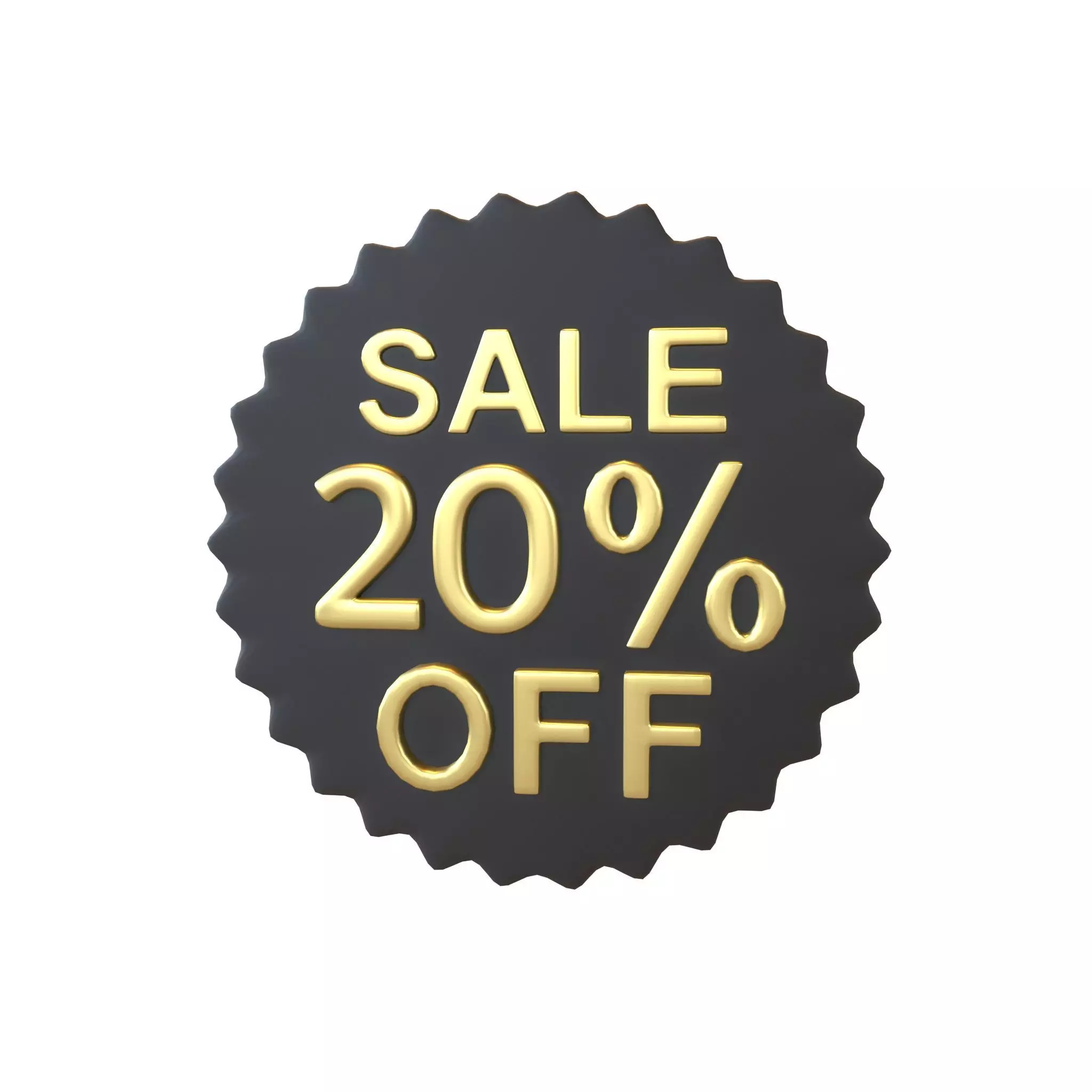 Sale Icon v4 004 Low-poly 3D model_0