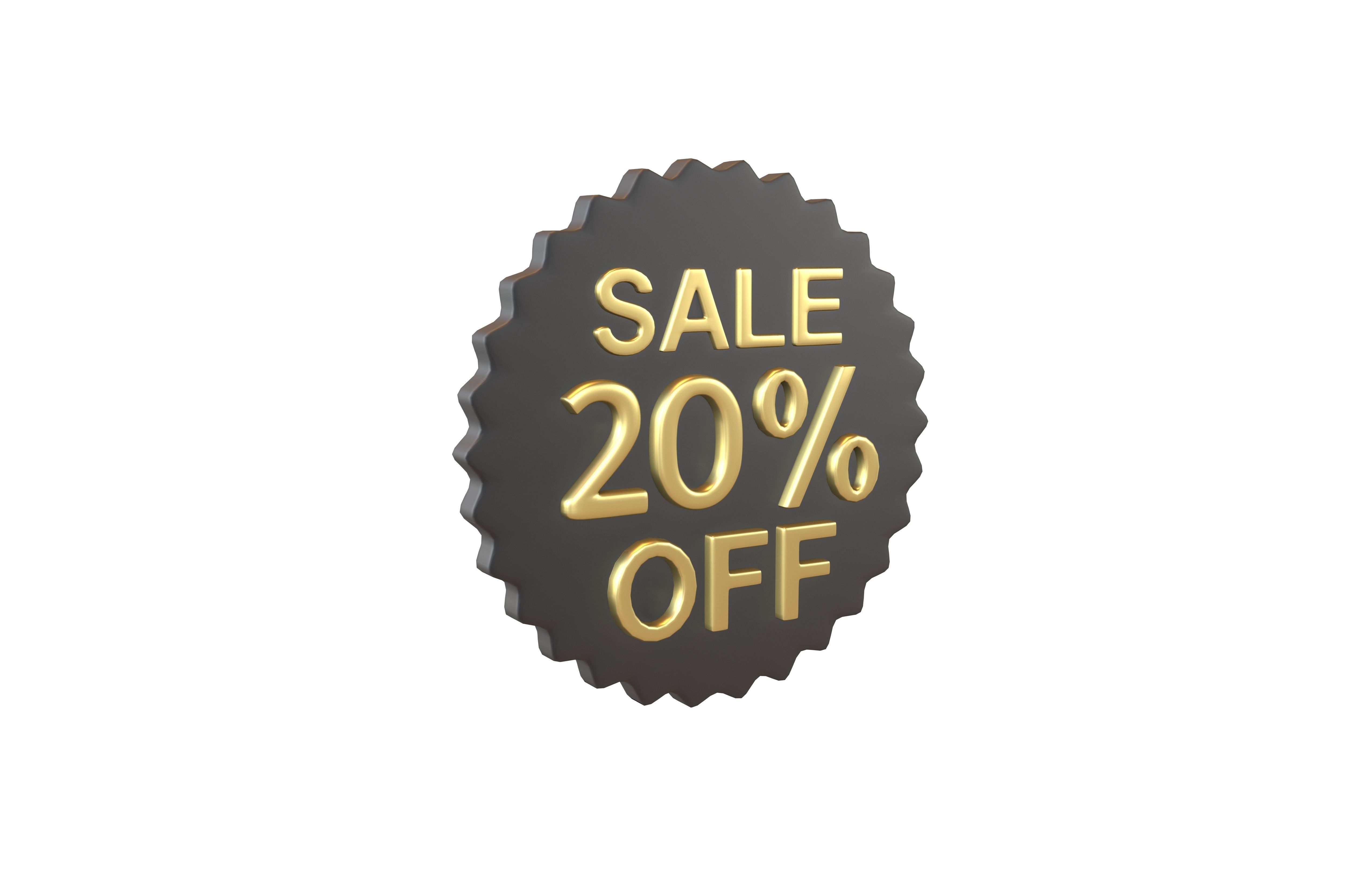 Sale Icon v4 004 Low-poly 3D model_2