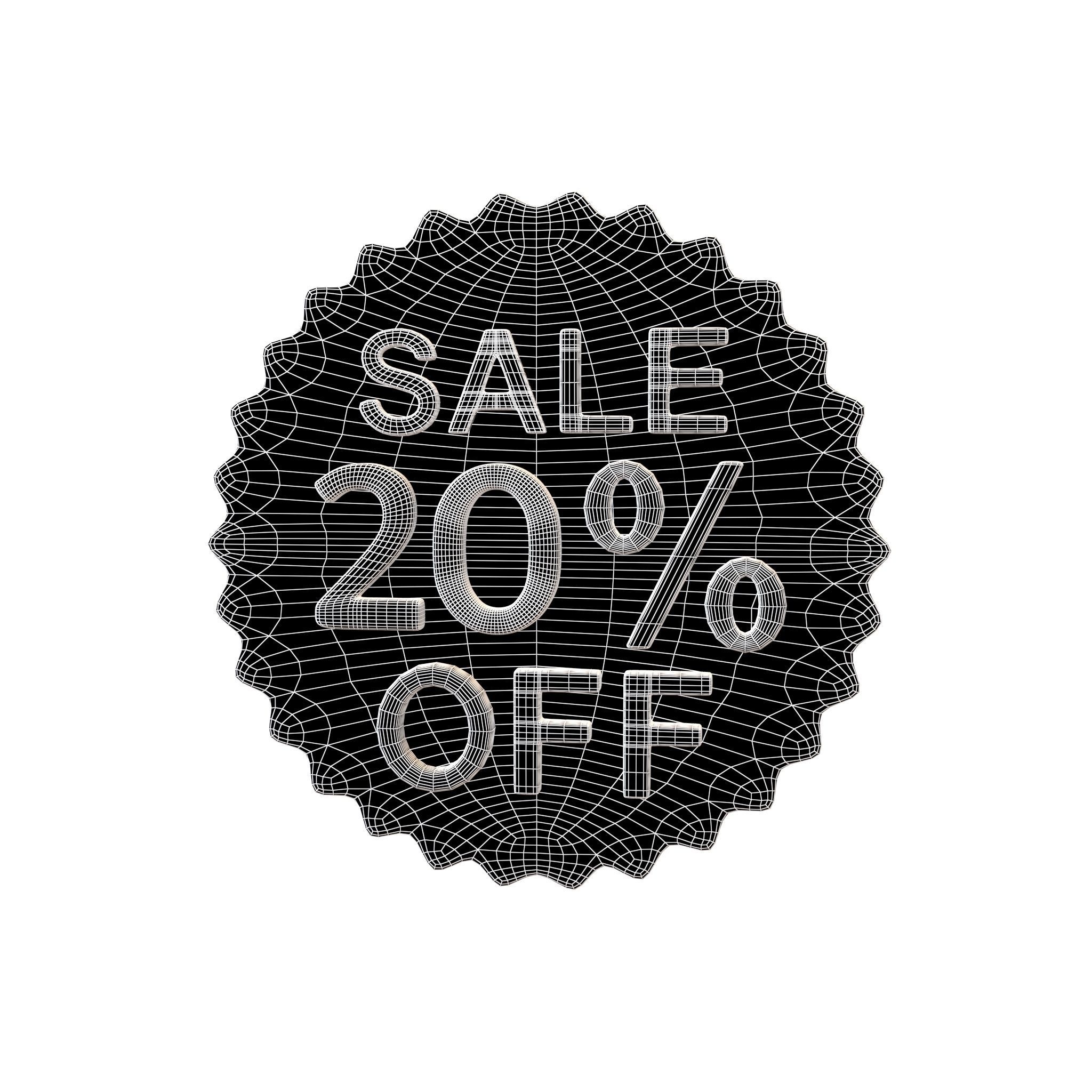 Sale Icon v4 004 Low-poly 3D model_6