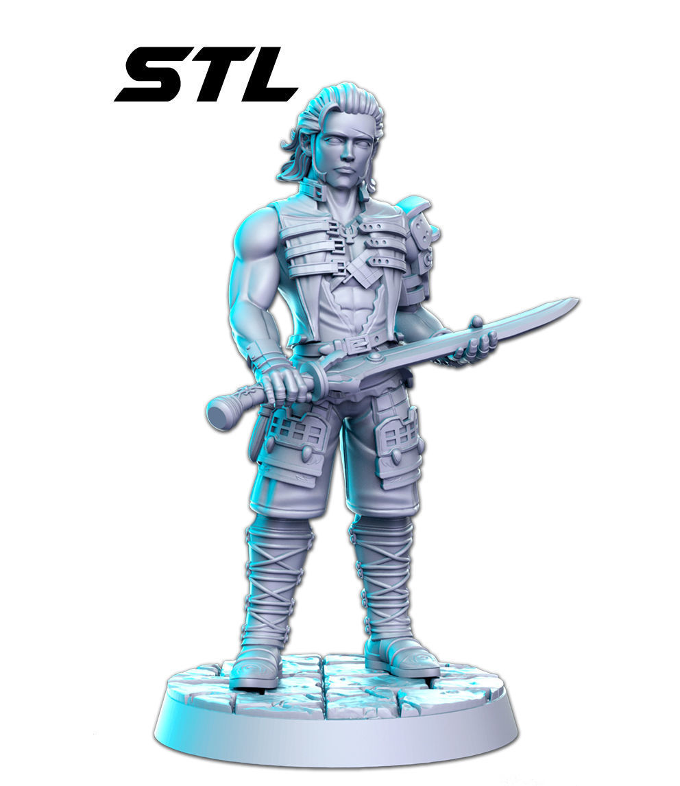 Basch Final Fantasy 32mm Pre-supported 3D print model_1