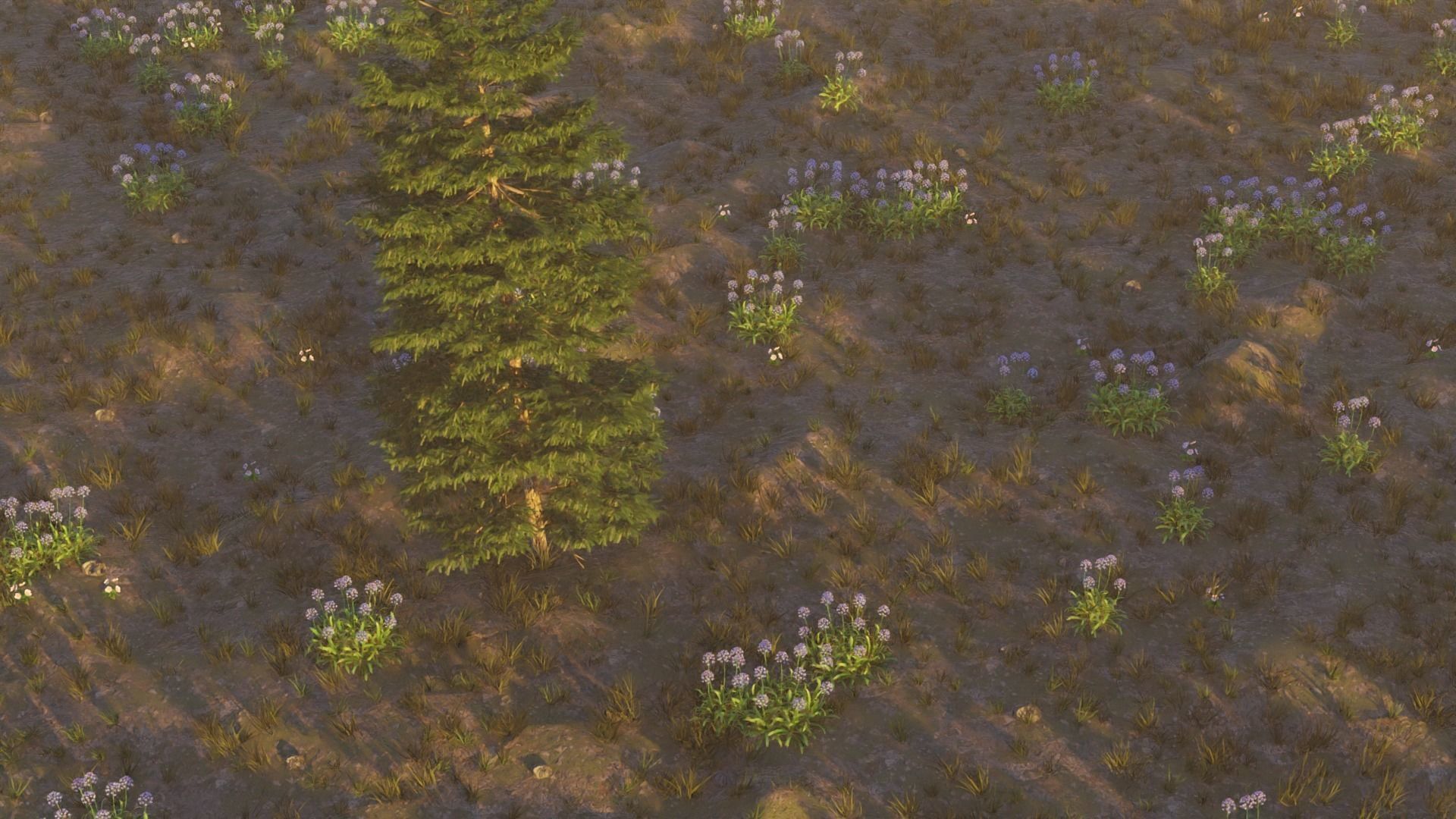 Agapanthus field 3D model_7