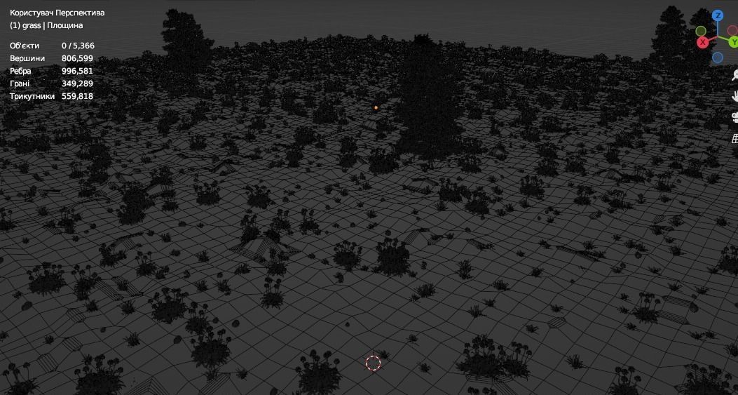 Agapanthus field 3D model_9