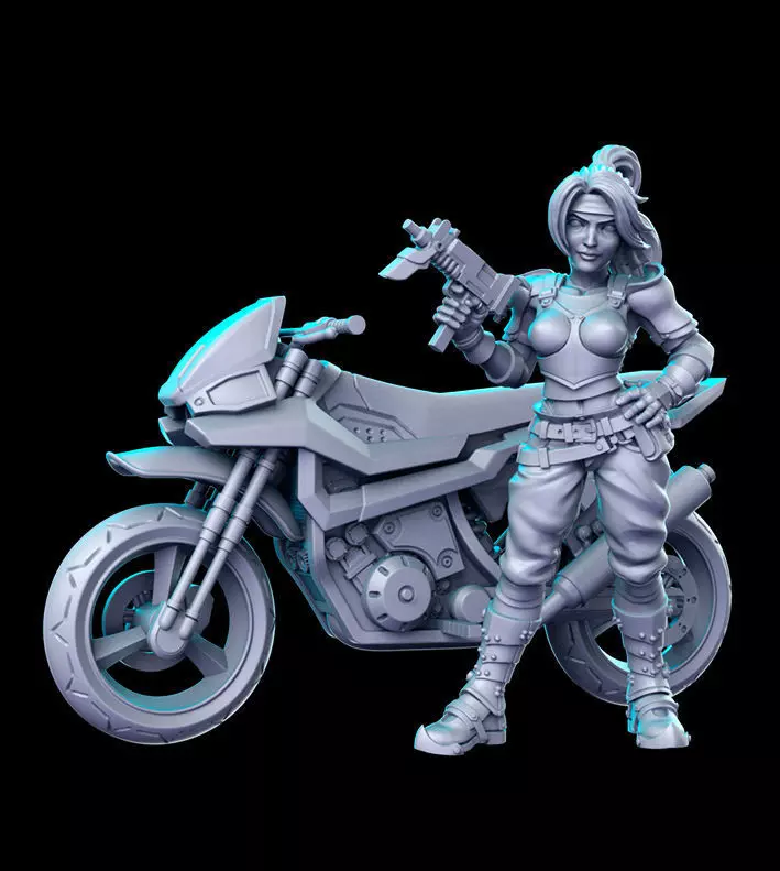 Daytona Bike Final Fantasy 32mm Pre-supported 3D print model_0