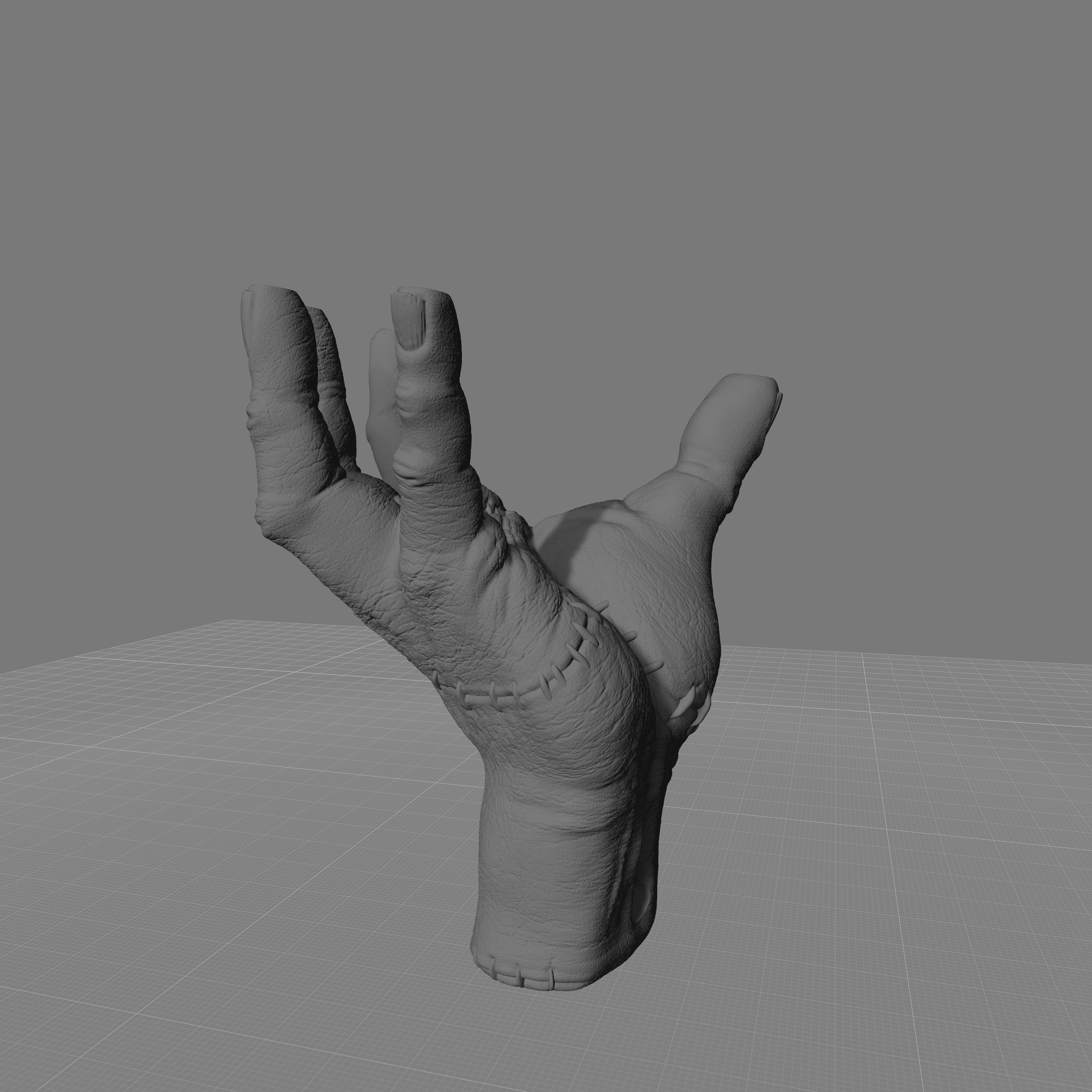 fingers hand of wednesday 3D print model_2
