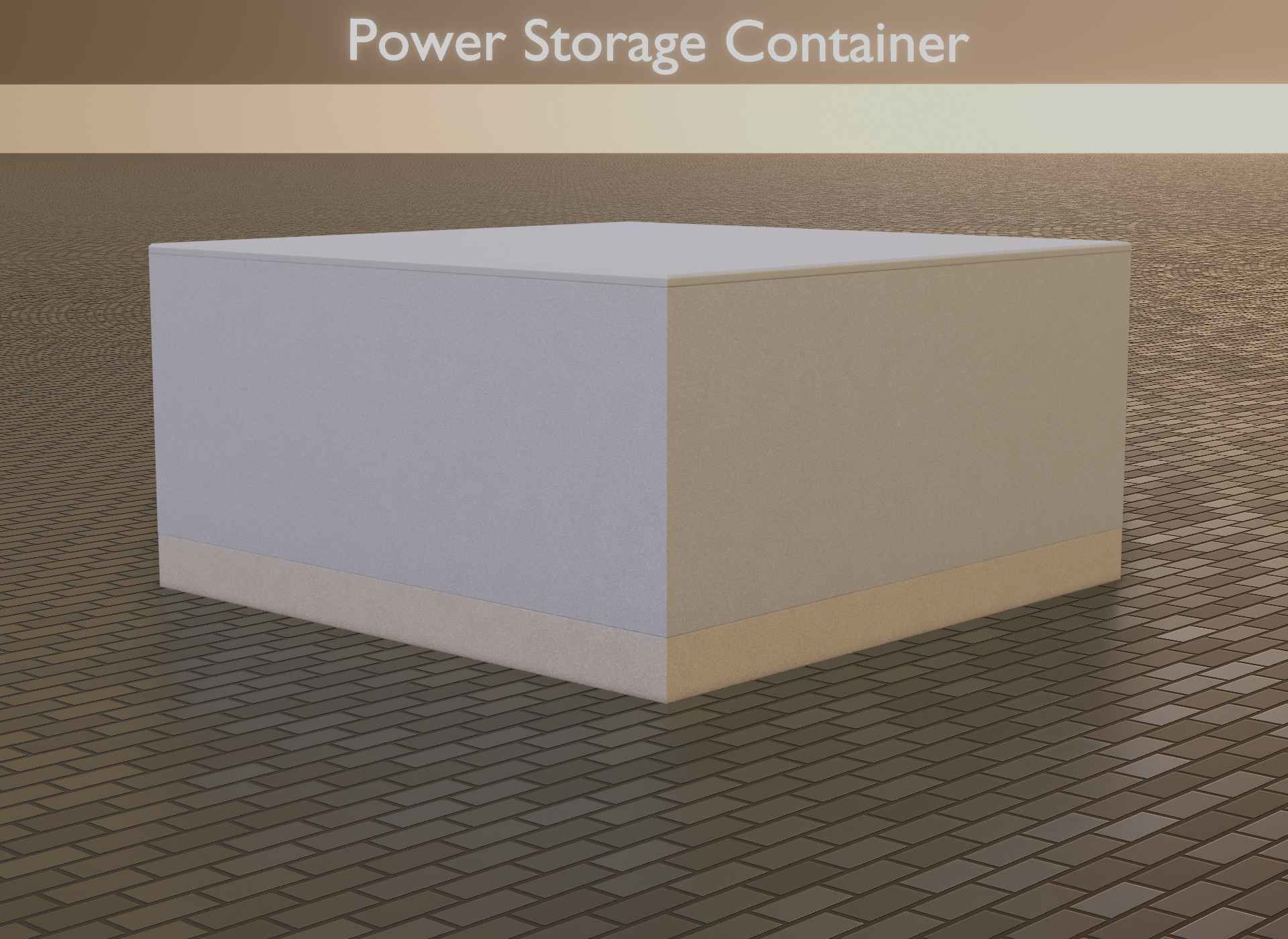 Power Storage Container Low-poly 3D model_16