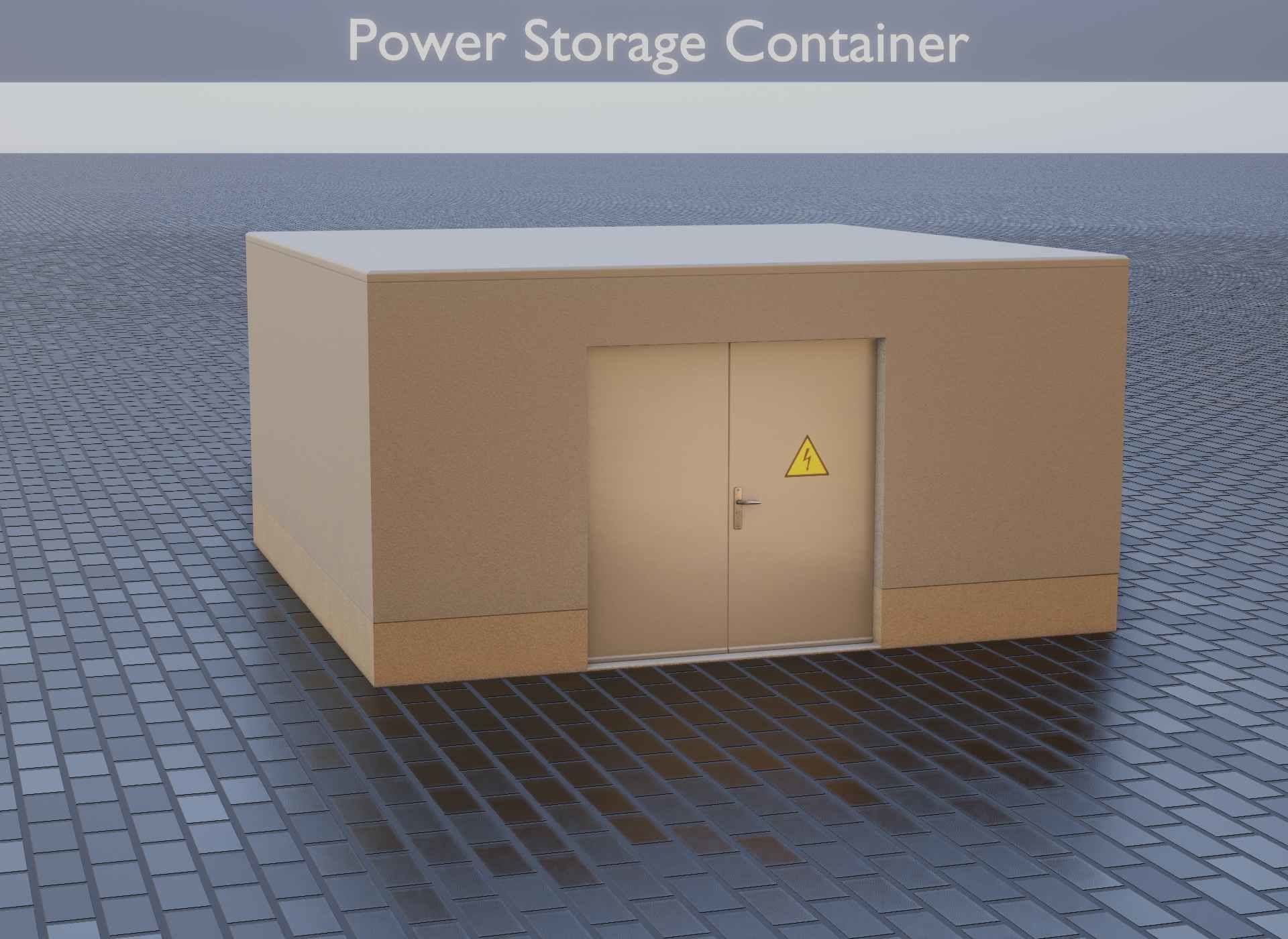 Power Storage Container Low-poly 3D model_9