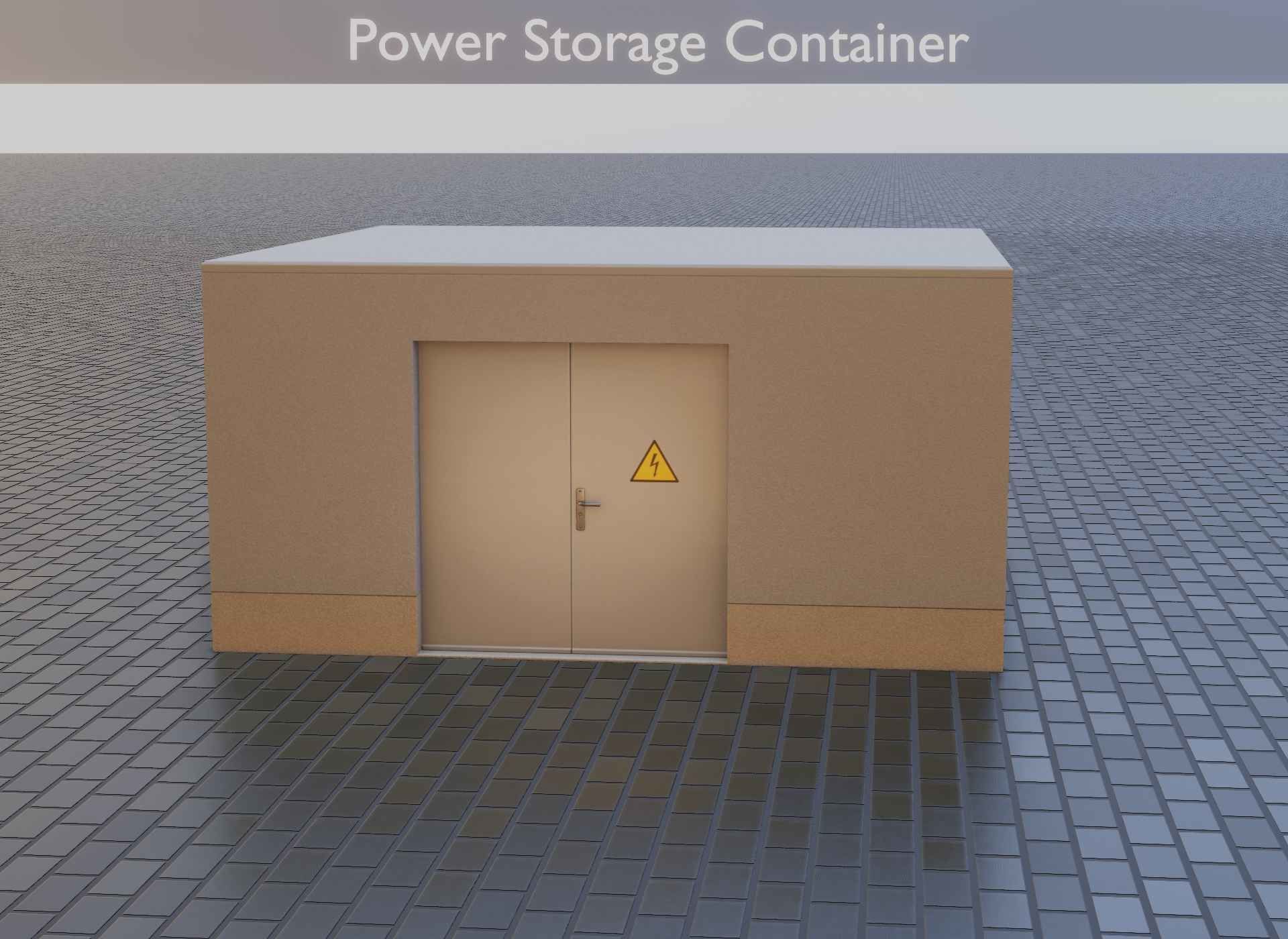 Power Storage Container Low-poly 3D model_21