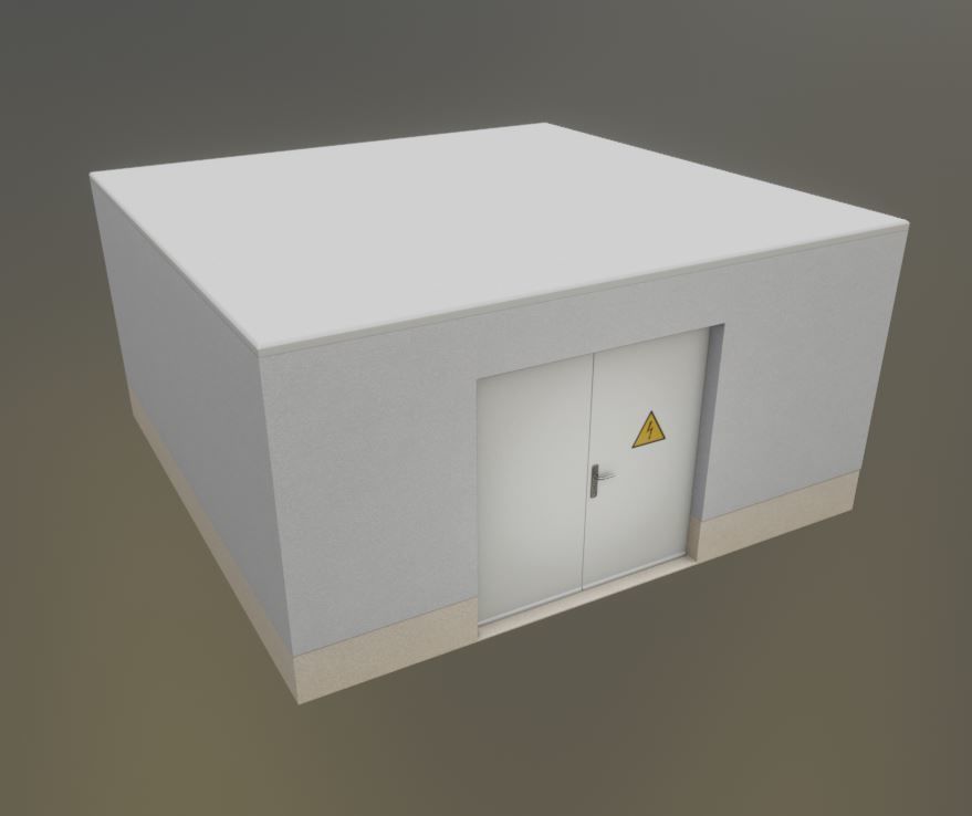 Power Storage Container Low-poly 3D model_5
