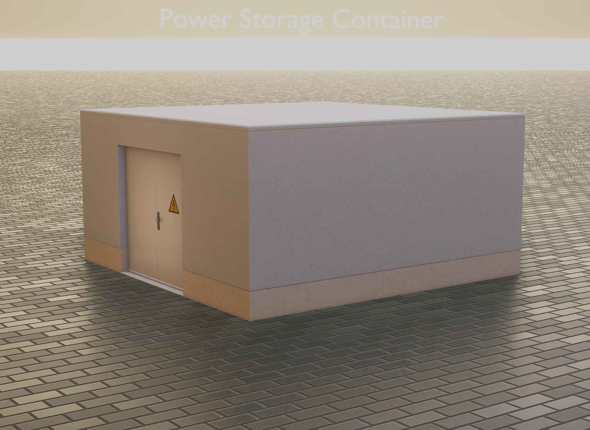 Power Storage Container Low-poly 3D model_4
