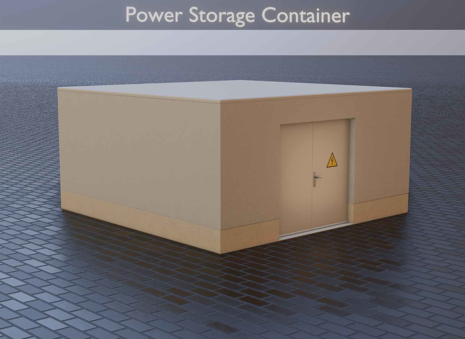 Power Storage Container Low-poly 3D model_20