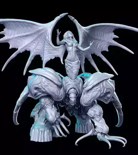 Ruby Weapon Evolution Final Fantasy 32mm Pre-supported