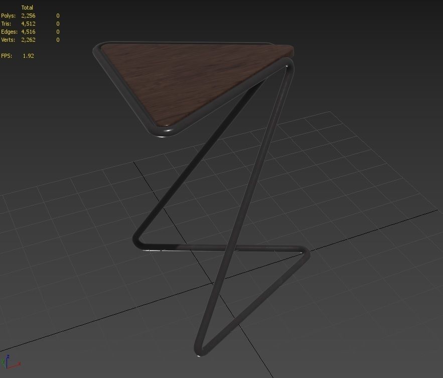 Side Table  Model 2 Low-poly 3D model_2