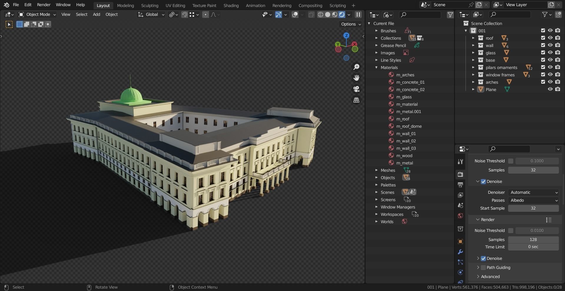 Eastern European Building 001 Low-poly 3D model_29