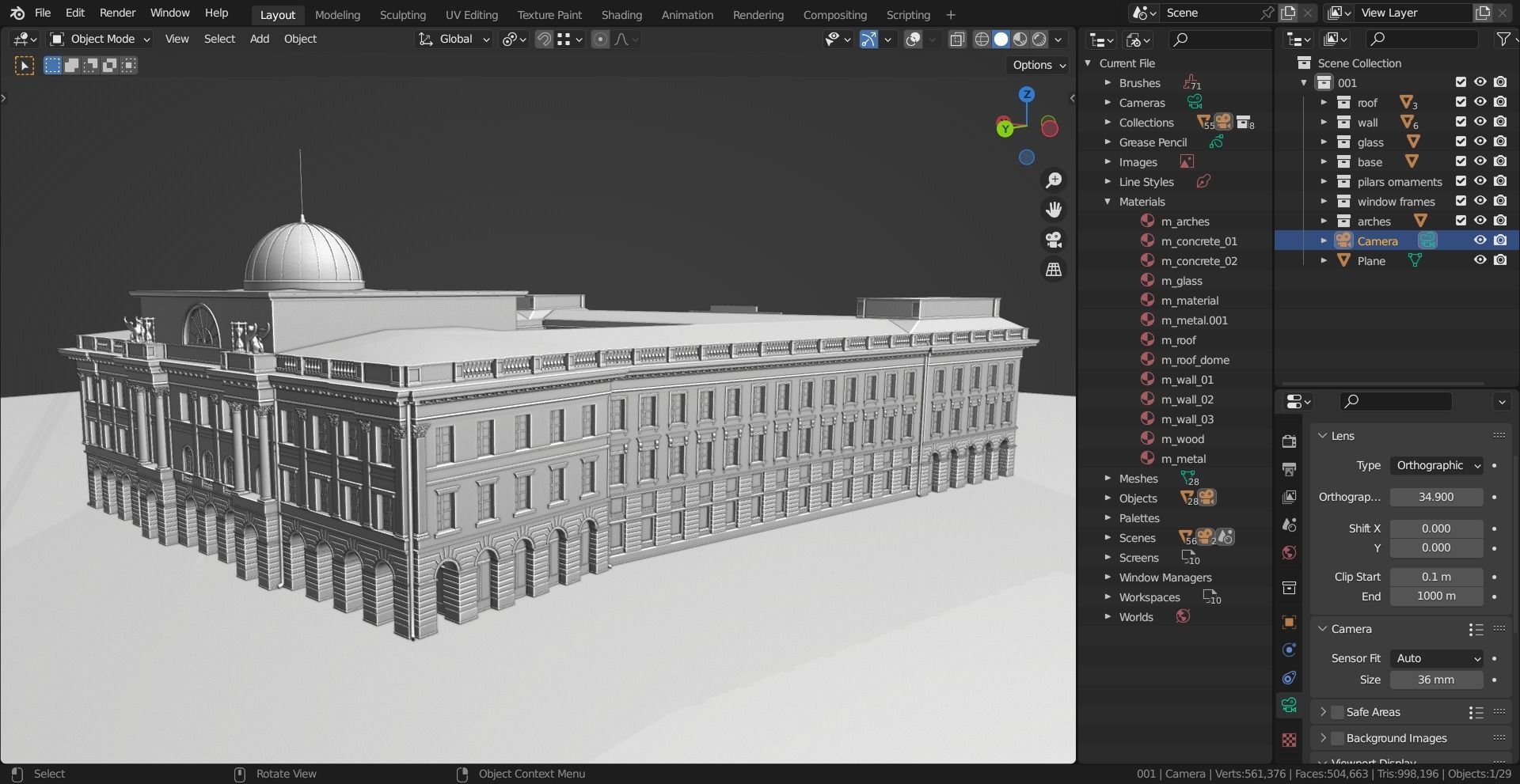 Eastern European Building 001 Low-poly 3D model_37