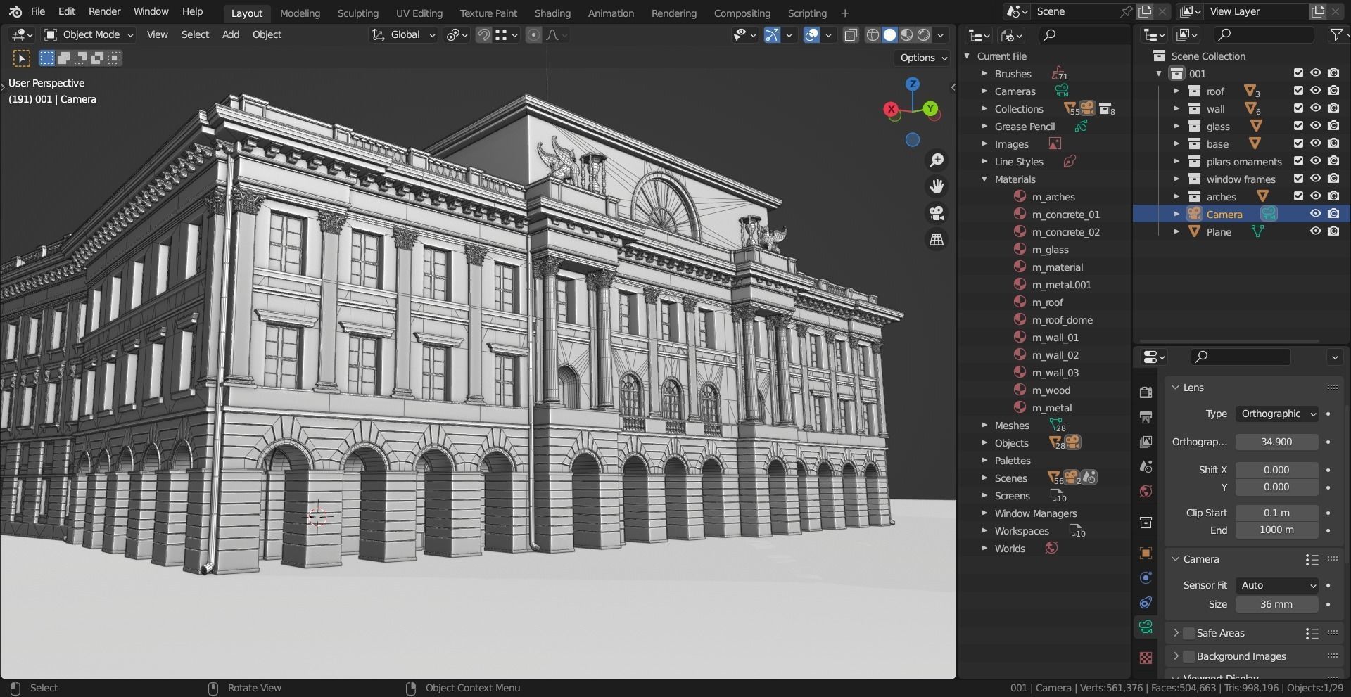Eastern European Building 001 Low-poly 3D model_39