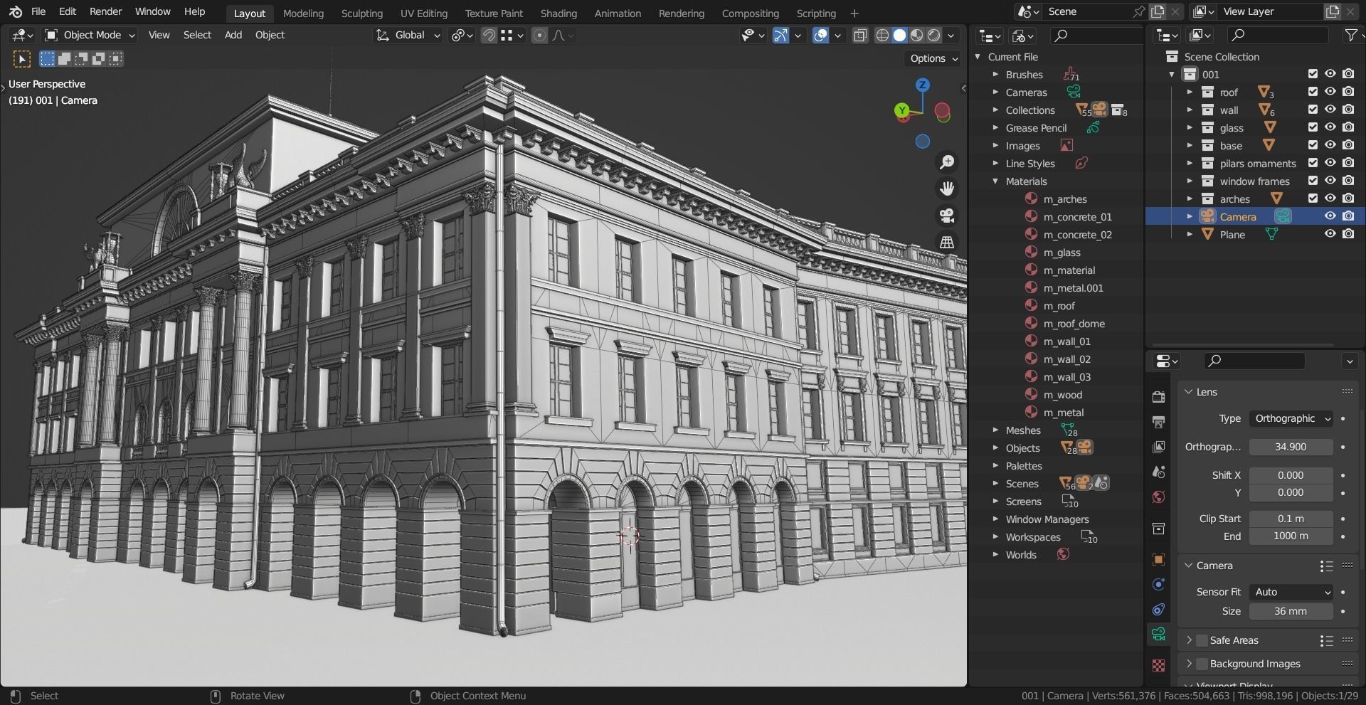 Eastern European Building 001 Low-poly 3D model_38
