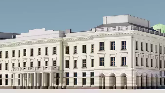 Eastern European Building 001 Low-poly 3D model
