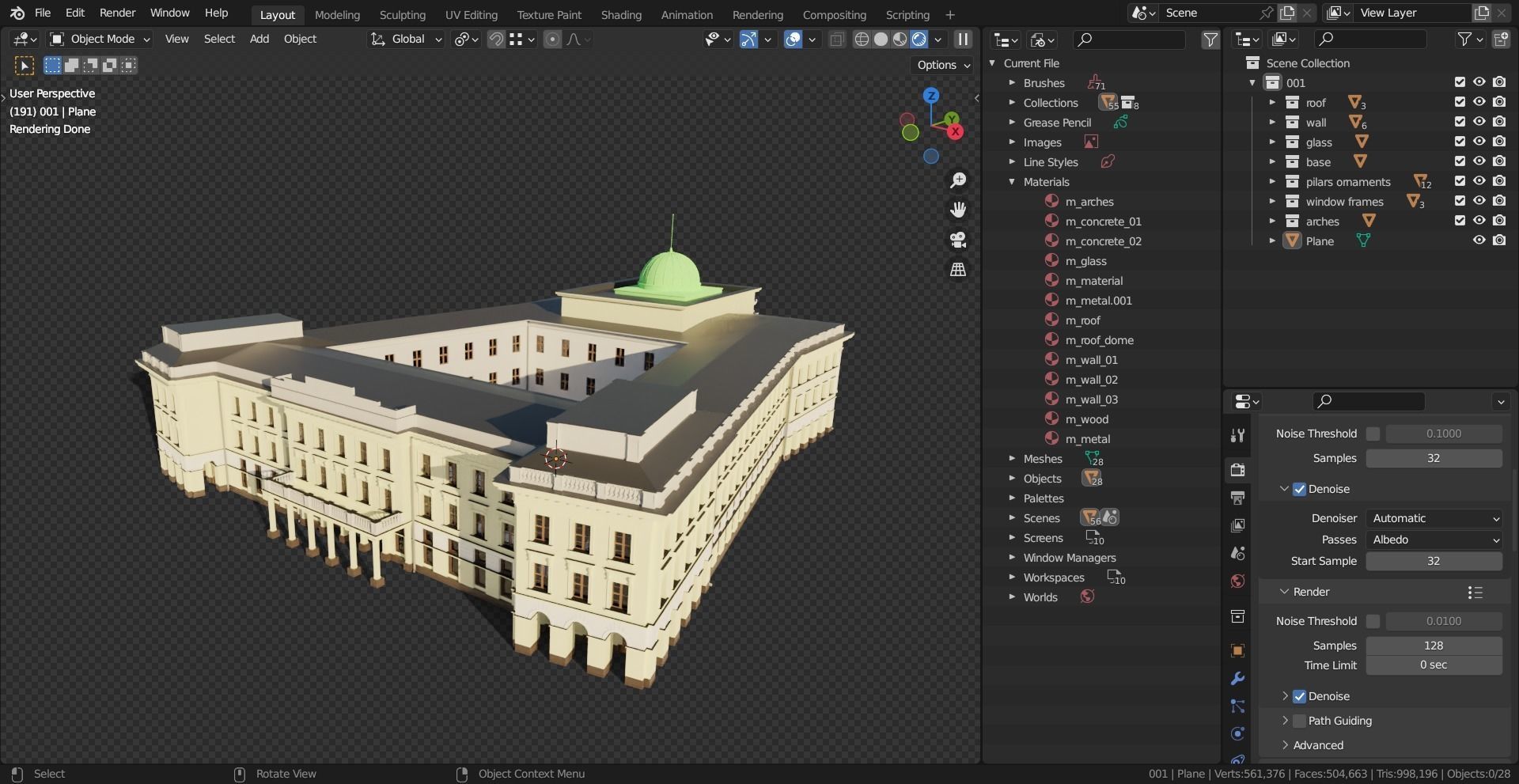 Eastern European Building 001 Low-poly 3D model_26