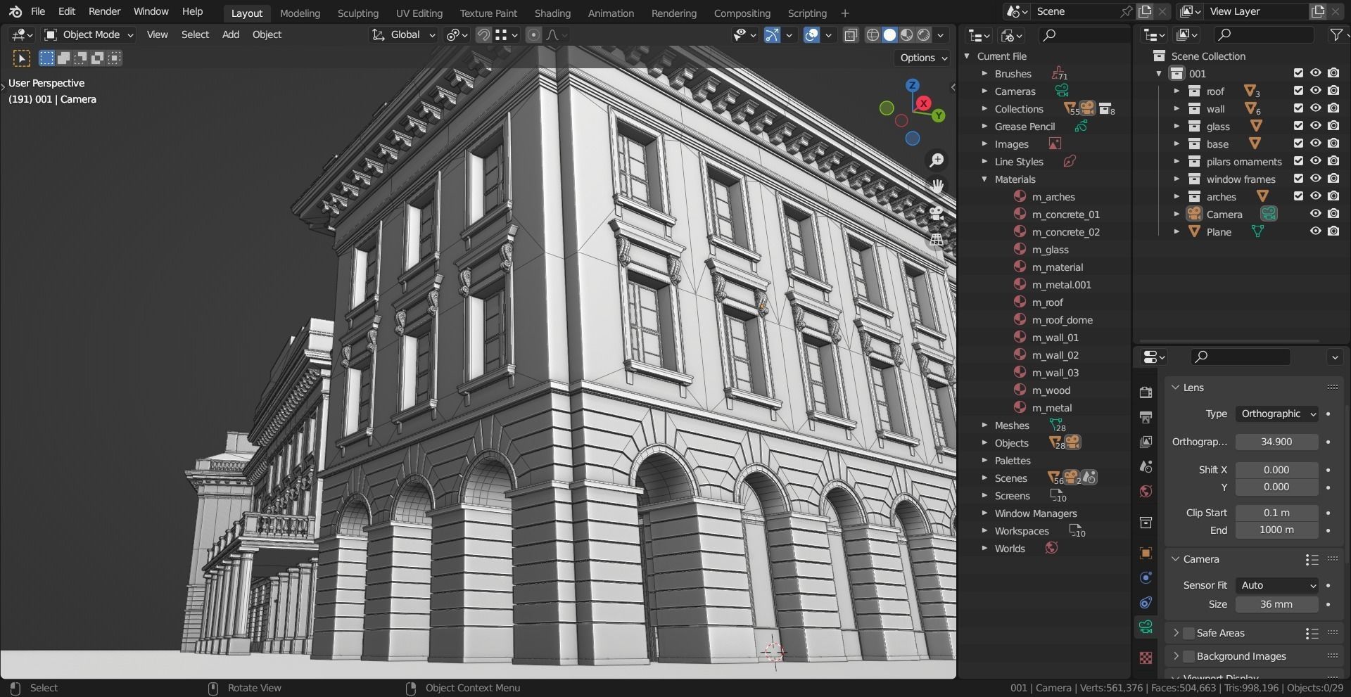 Eastern European Building 001 Low-poly 3D model_41
