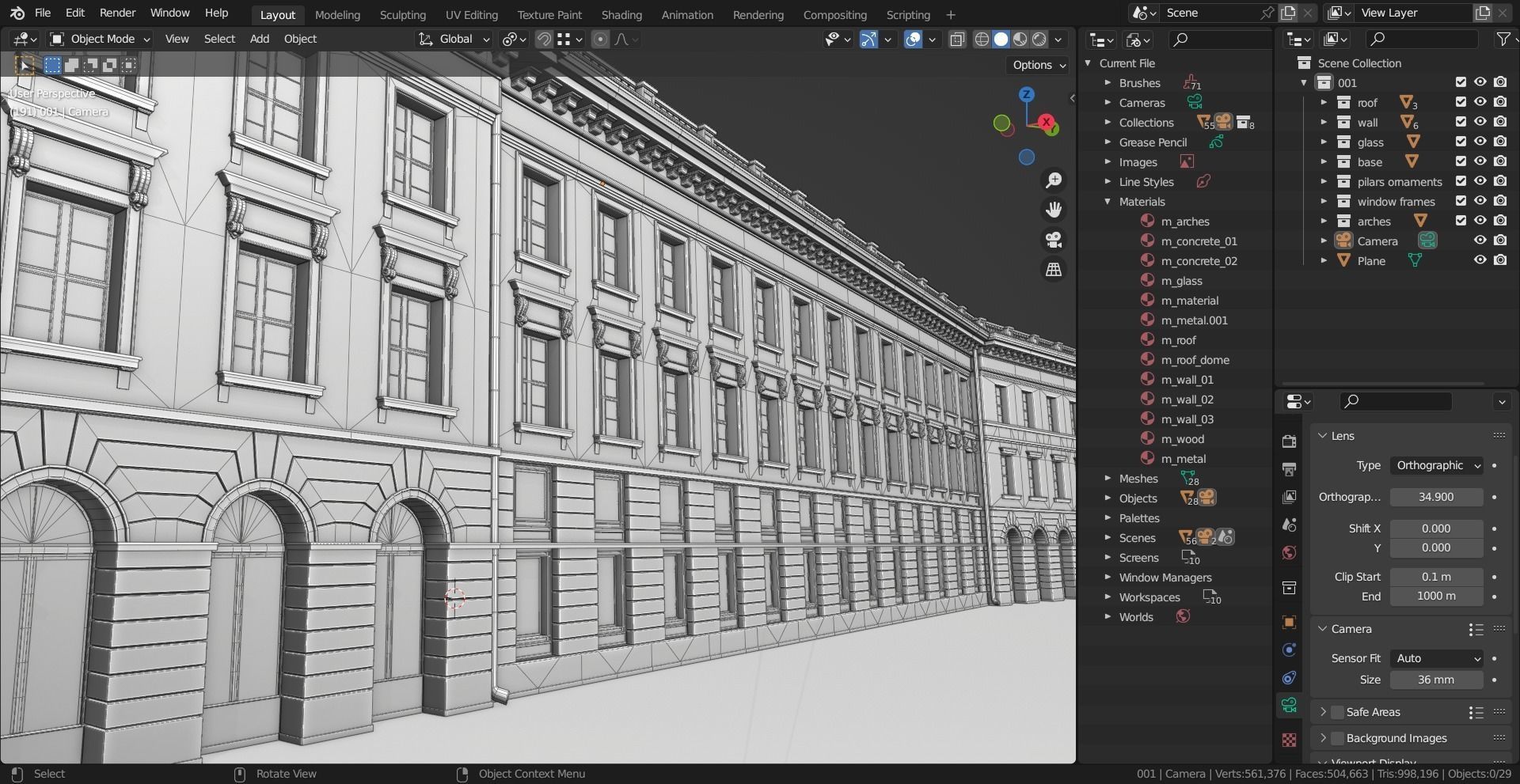 Eastern European Building 001 Low-poly 3D model_40