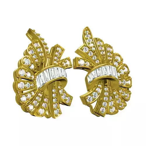 Floral Design Cocktail Earring