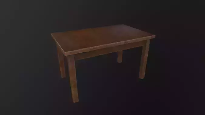 old woode table 3D Model
